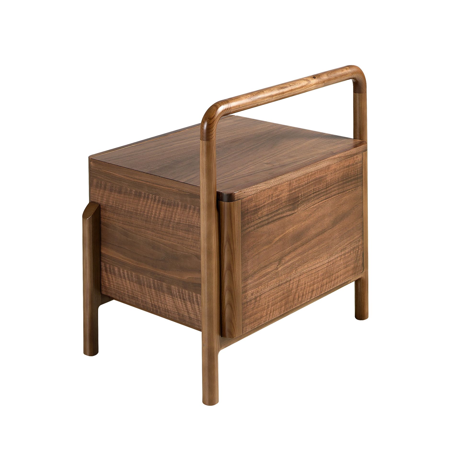 Walnut bedside table