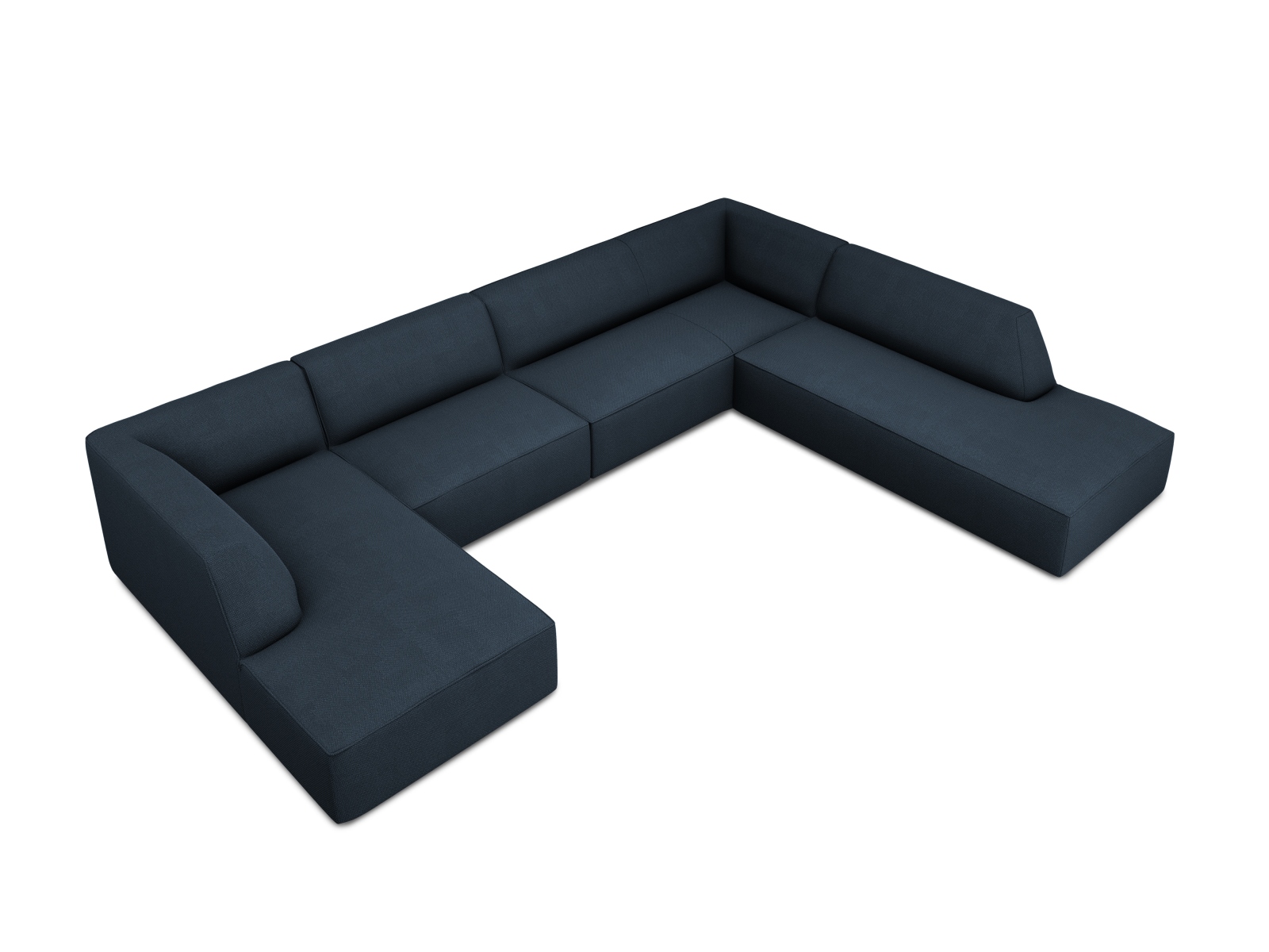 Panoramic Right Corner Sofa, "Ruby", 7 Seats, 366x273x69
