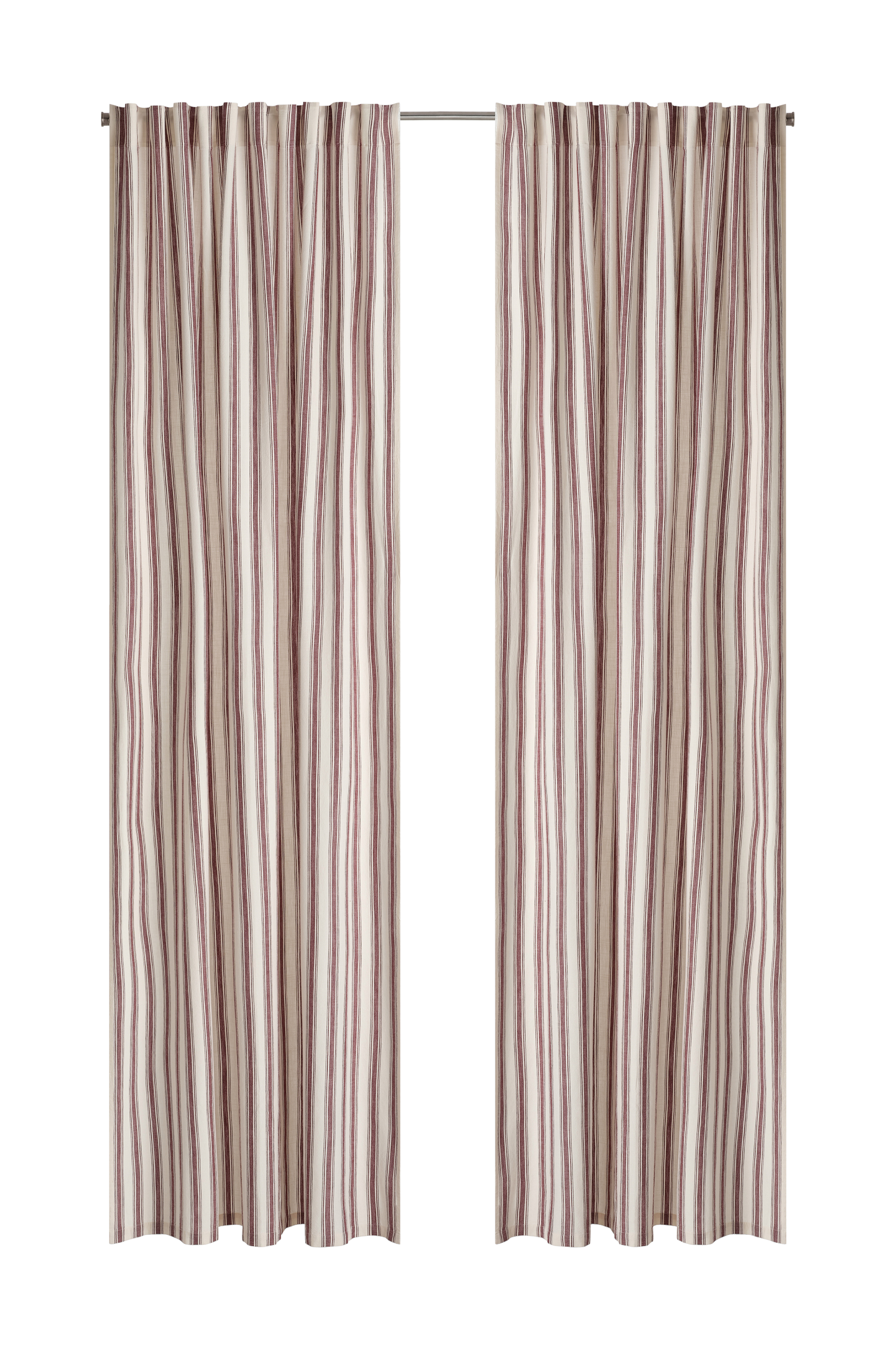 Gardin med multibånd Sally Stripe 2-pakning