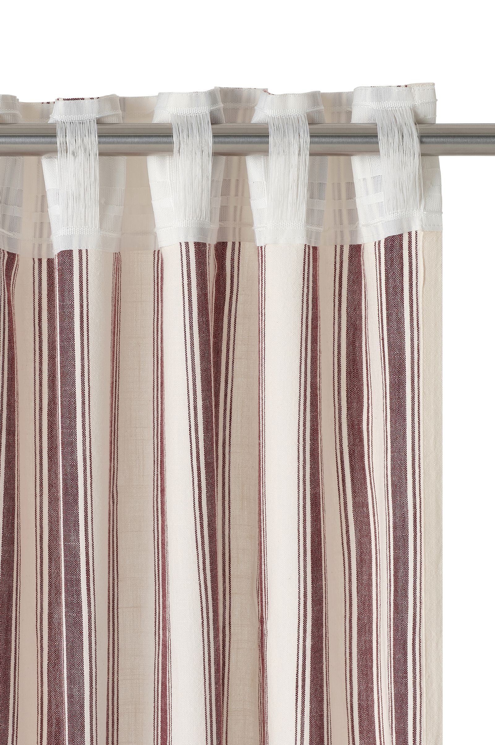 Gardin med multibånd Sally Stripe 2-pakning