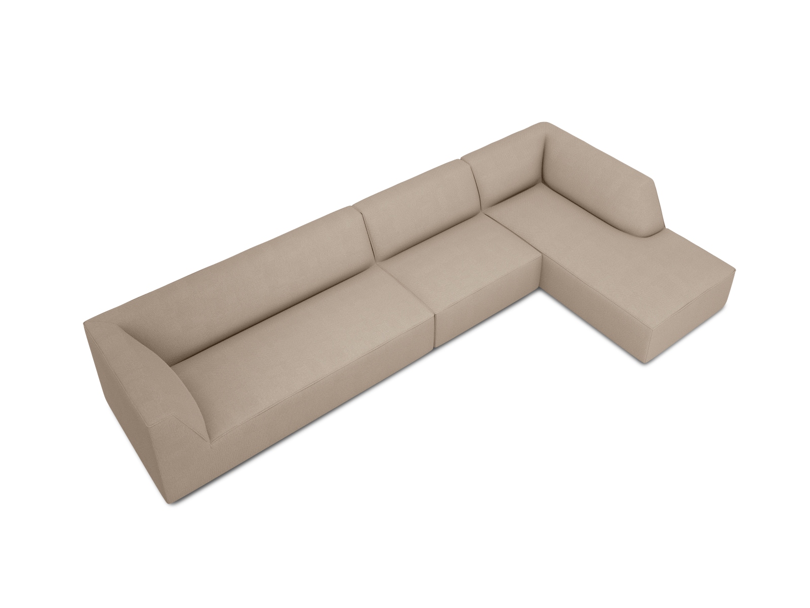Modular Right Corner Sofa, "Ruby", 5 Seats, 366x180x69