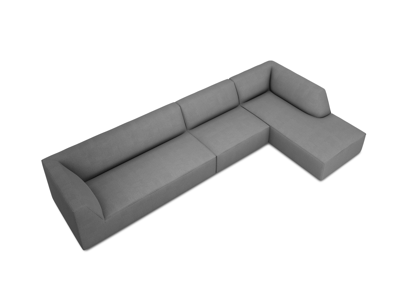 Modular Right Corner Sofa, "Ruby", 5 Seats, 366x180x69