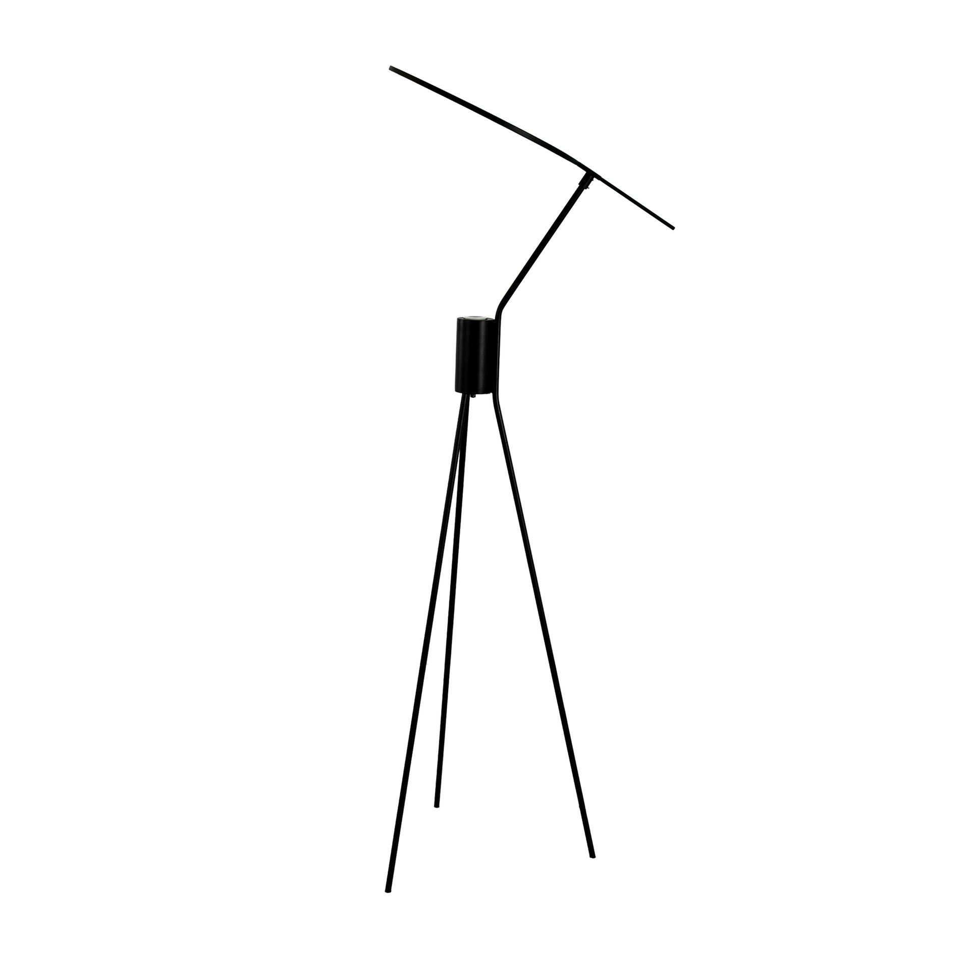 Black steel floor lamp