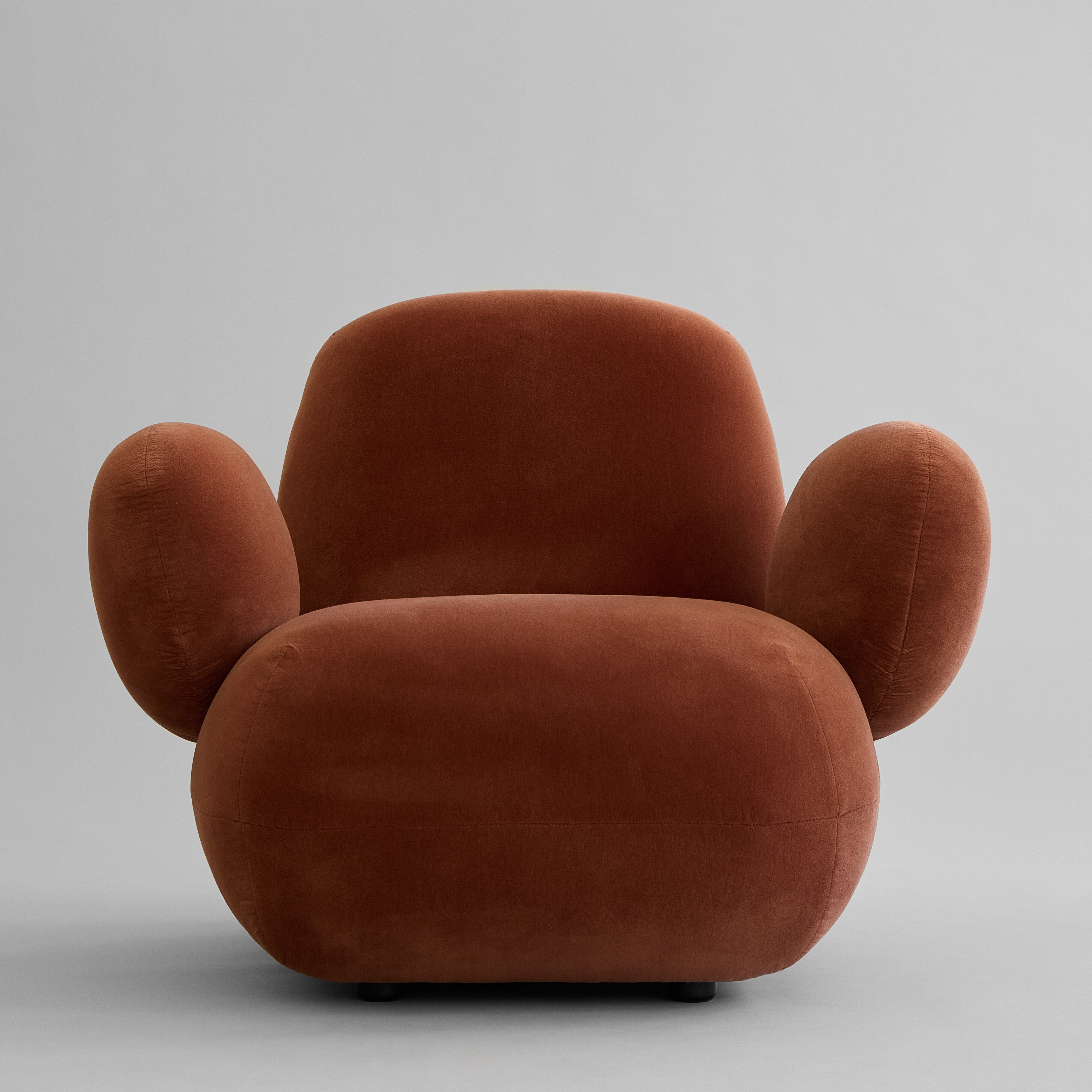 Toe Armchair, Flat - Rust