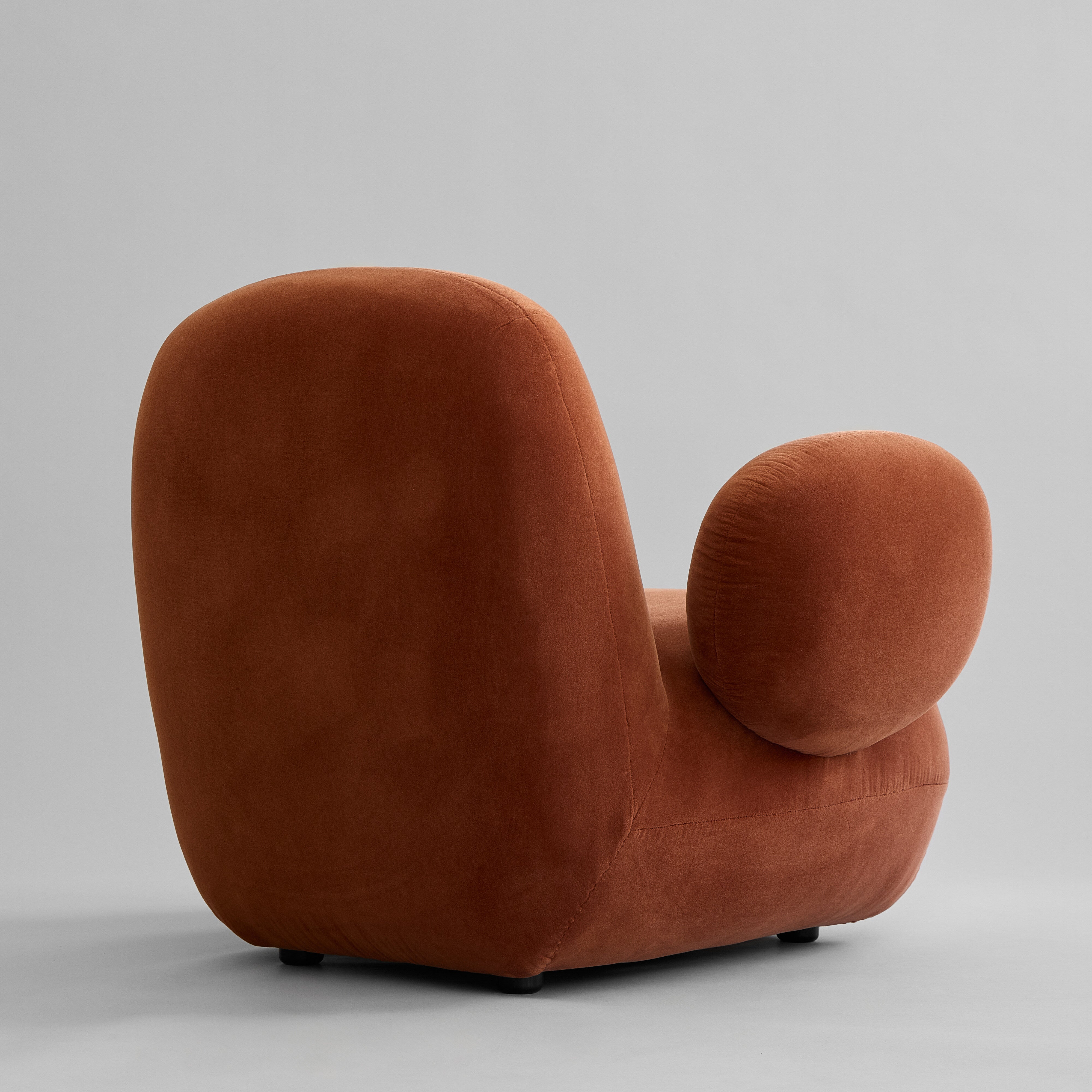Toe Armchair, Flat - Rust