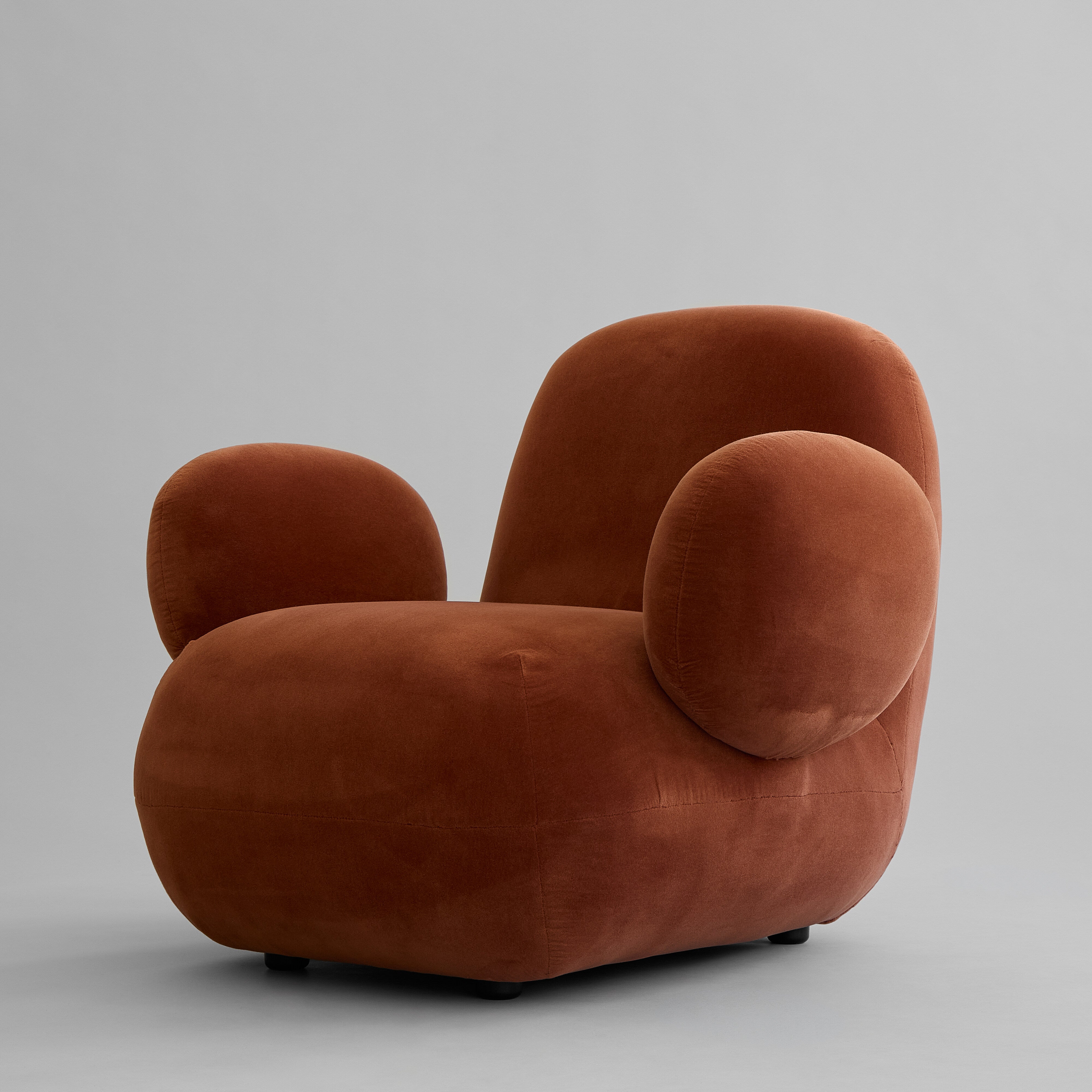 Toe Armchair, Flat - Rust