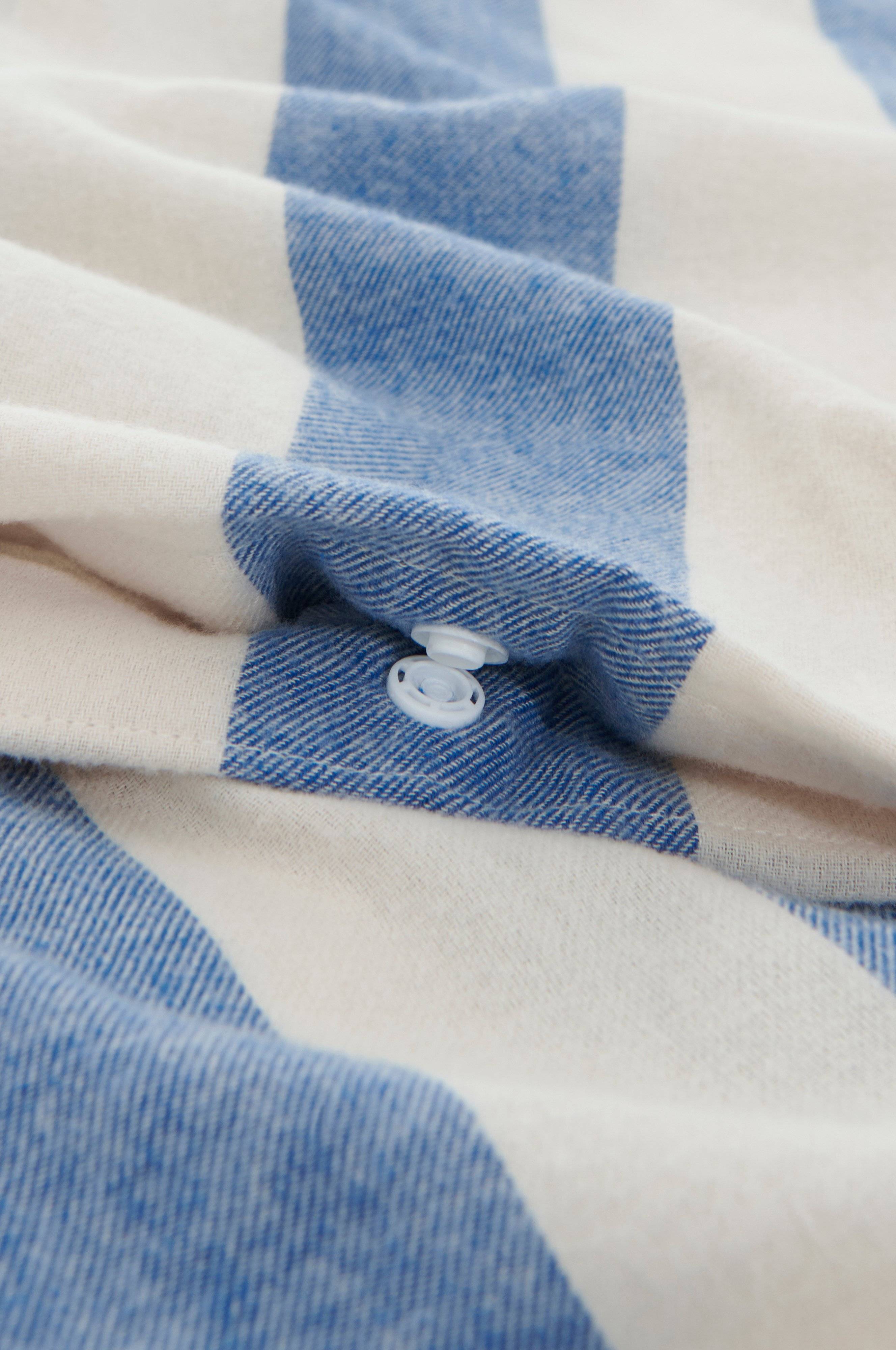 Dynetrekksett Valerie Block Stripe i bomullsflanell, 2 stk.