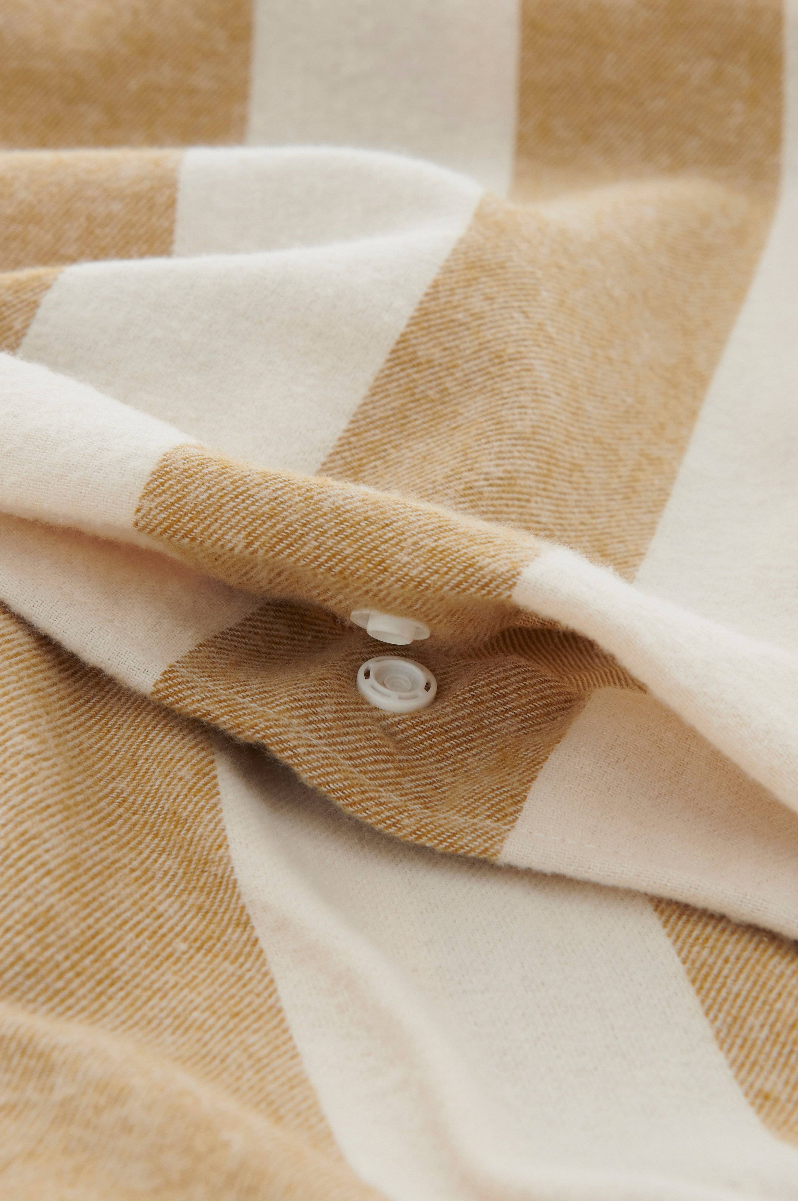 Dynetrekksett Valerie Block Stripe i bomullsflanell, 2 stk.