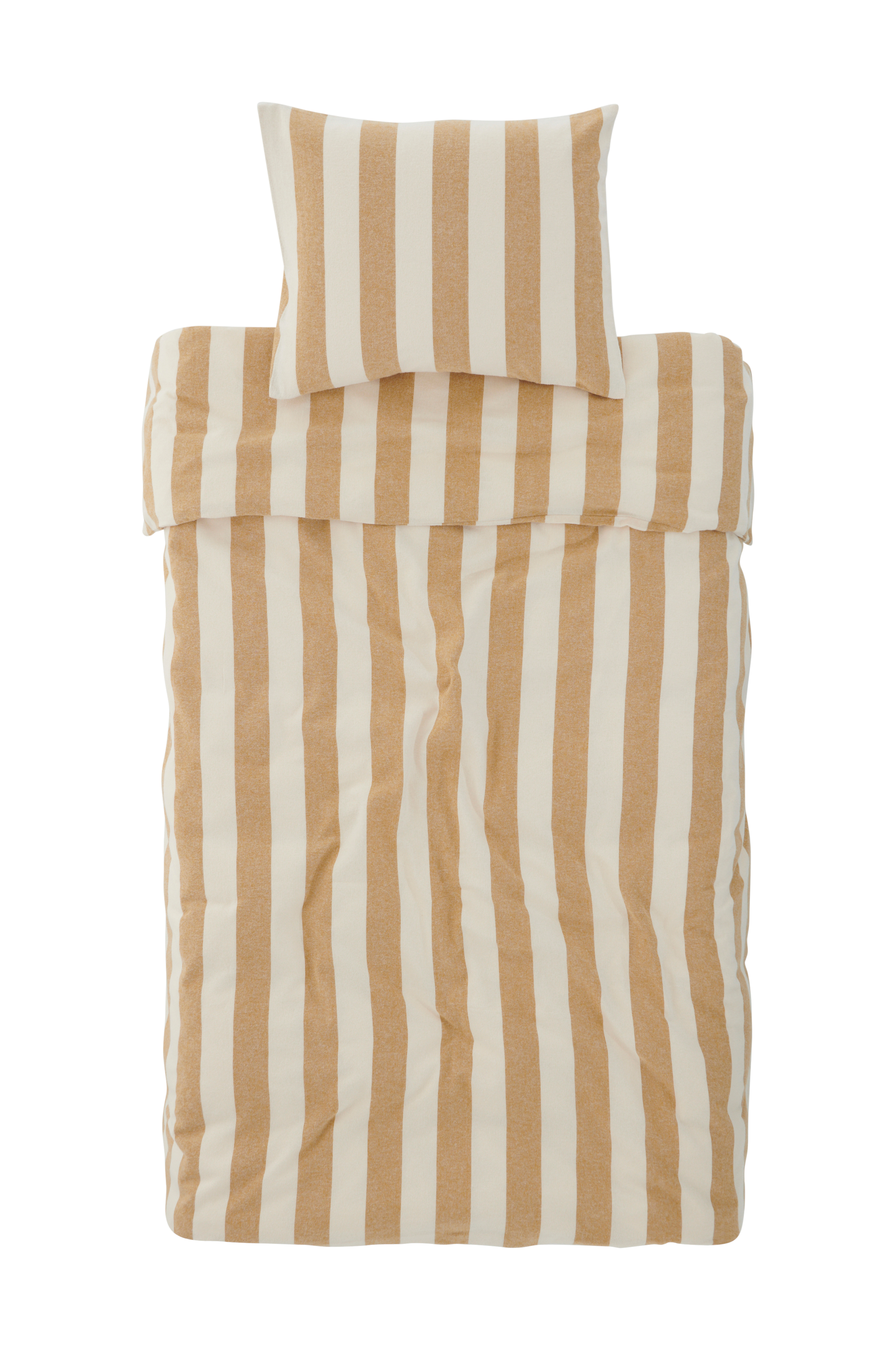 Dynetrekksett Valerie Block Stripe i bomullsflanell, 2 stk.