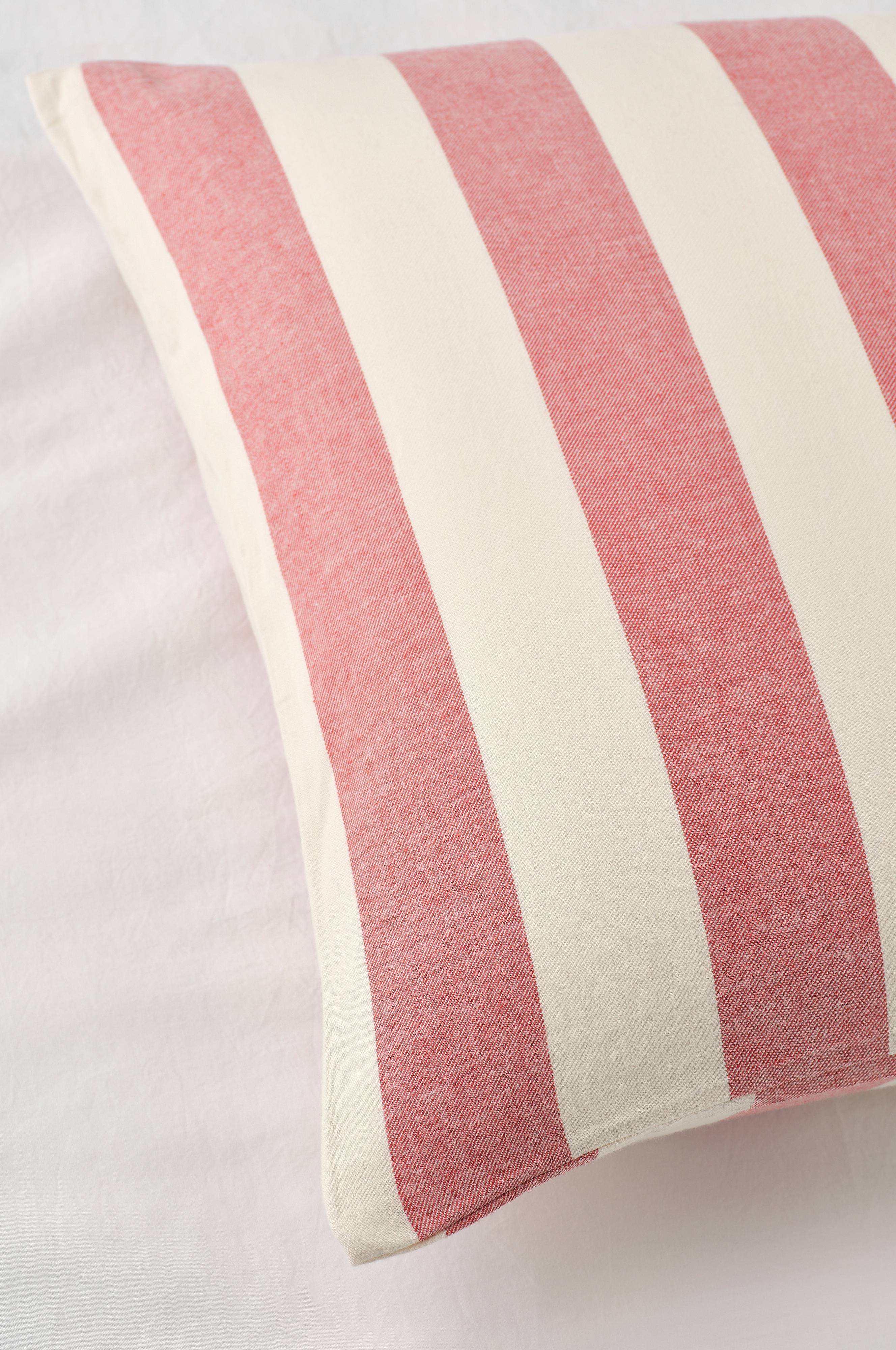 Dynetrekksett Valerie Block Stripe i bomullsflanell, 2 stk.