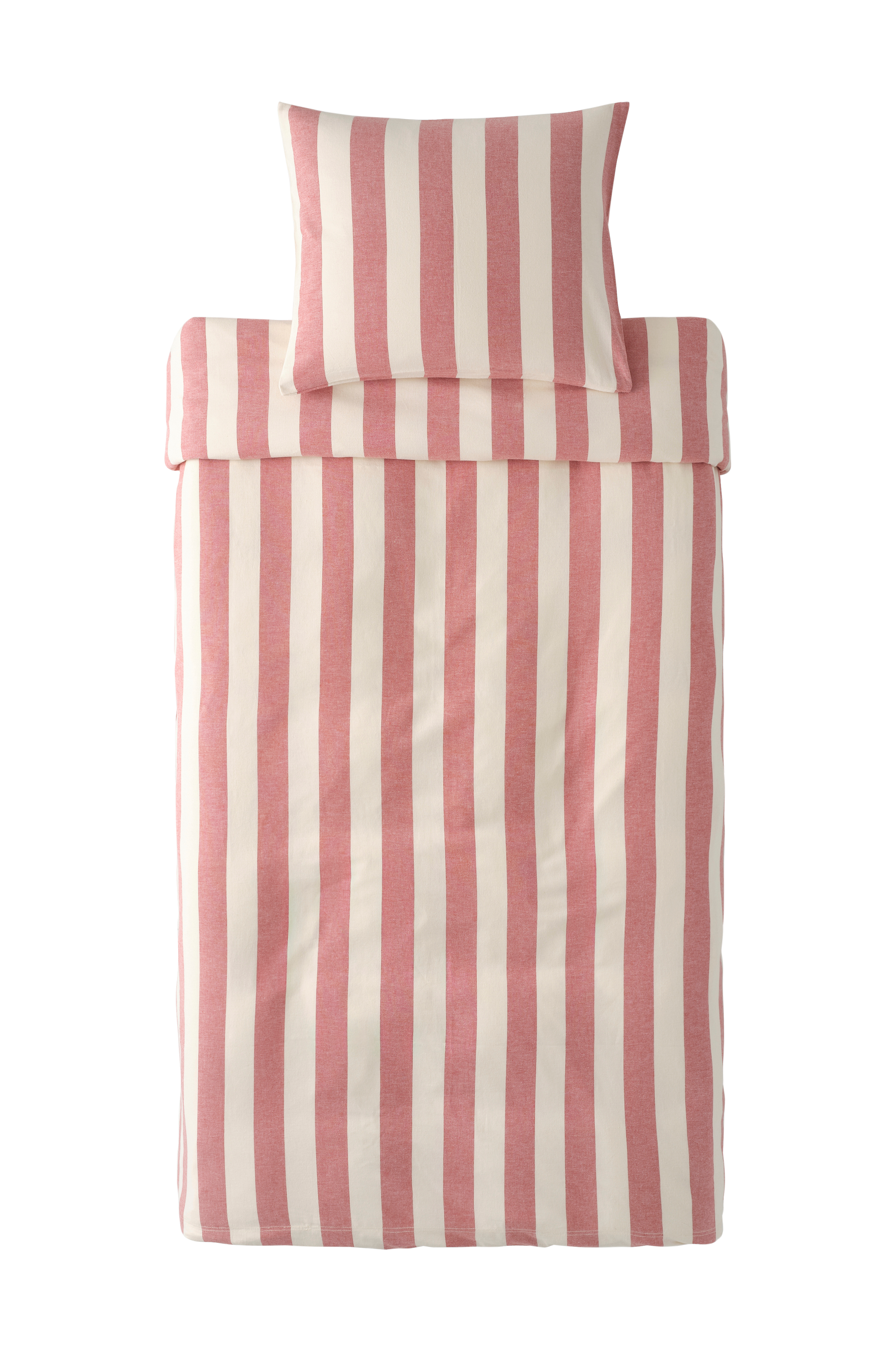 Dynetrekksett Valerie Block Stripe i bomullsflanell, 2 stk.