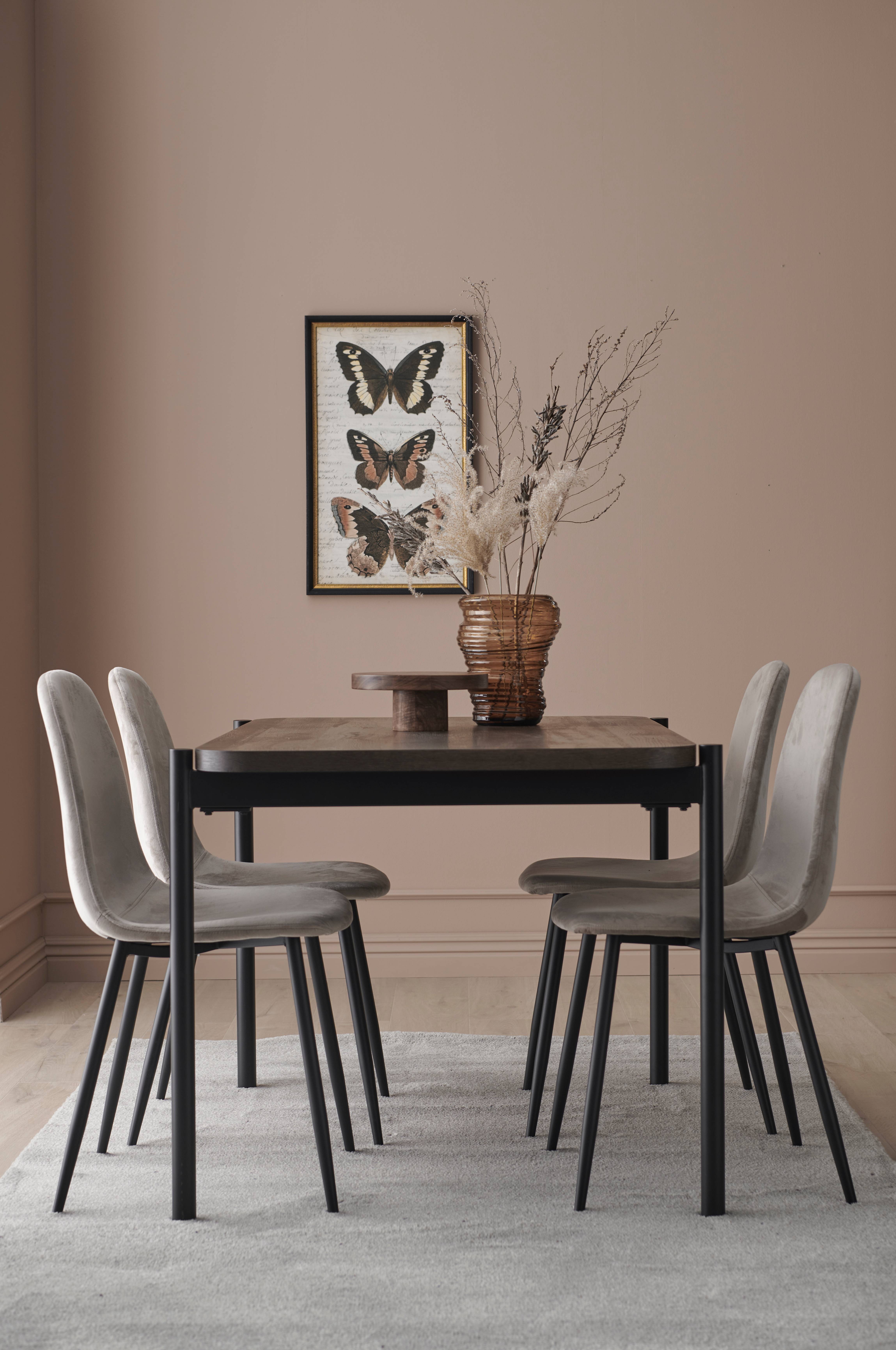 Spisegruppe Gilda med bord 120x80 cm + 4 stoler