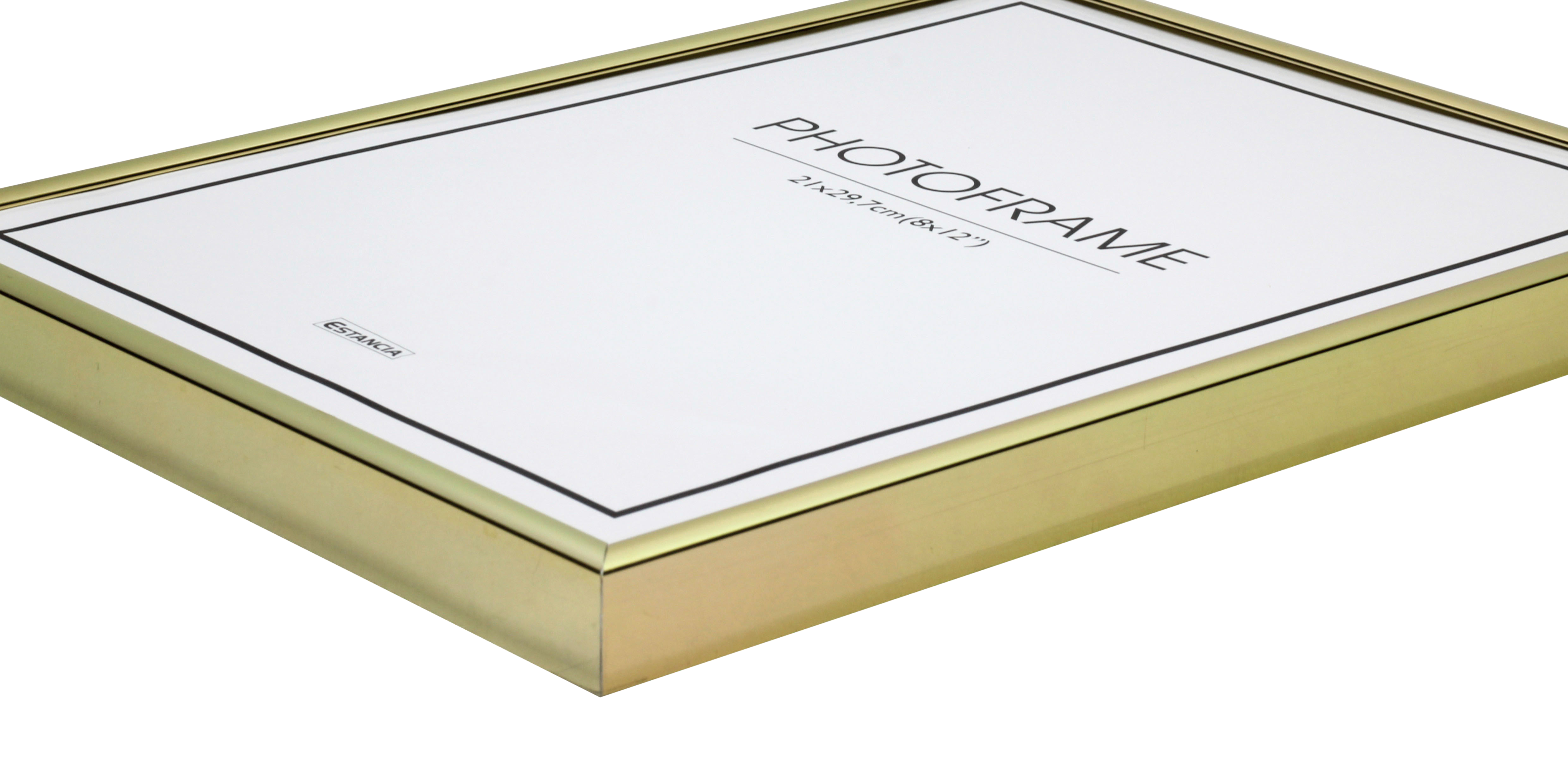 Aluminiumsramme, blank med pleksiglass