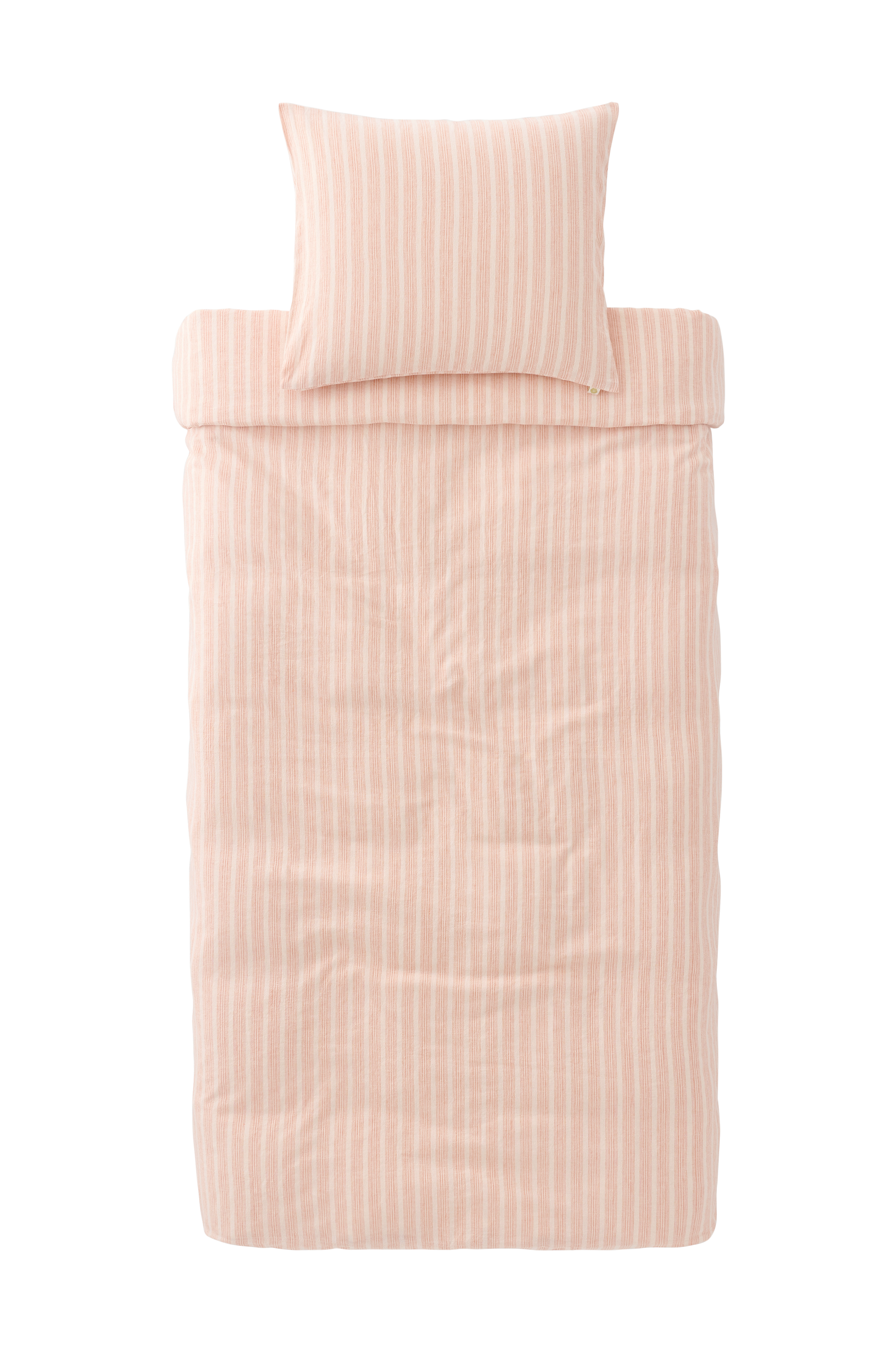 Sengesett Elly Stripe i resirkulert halvlinne 2 eller 3 stykker