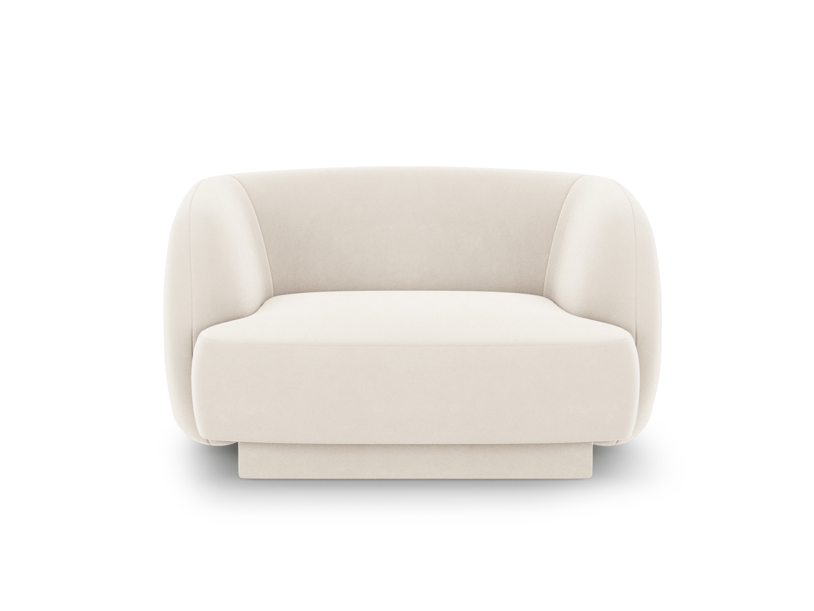 Velvet Armchair, "Miley", 1 Seat, 103x90x70