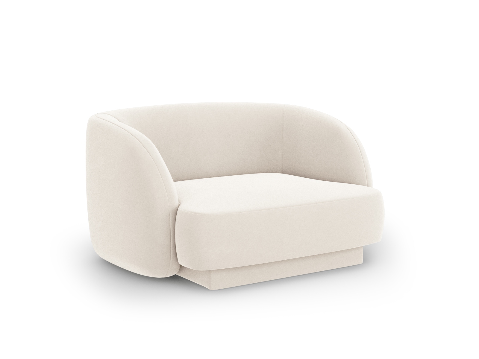 Velvet Armchair, "Miley", 1 Seat, 103x90x70
