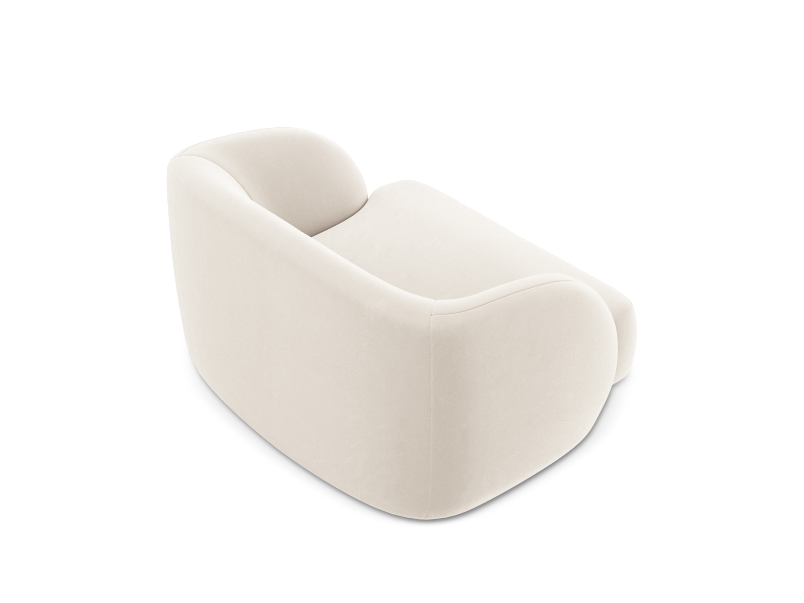Velvet Armchair, "Miley", 1 Seat, 103x90x70