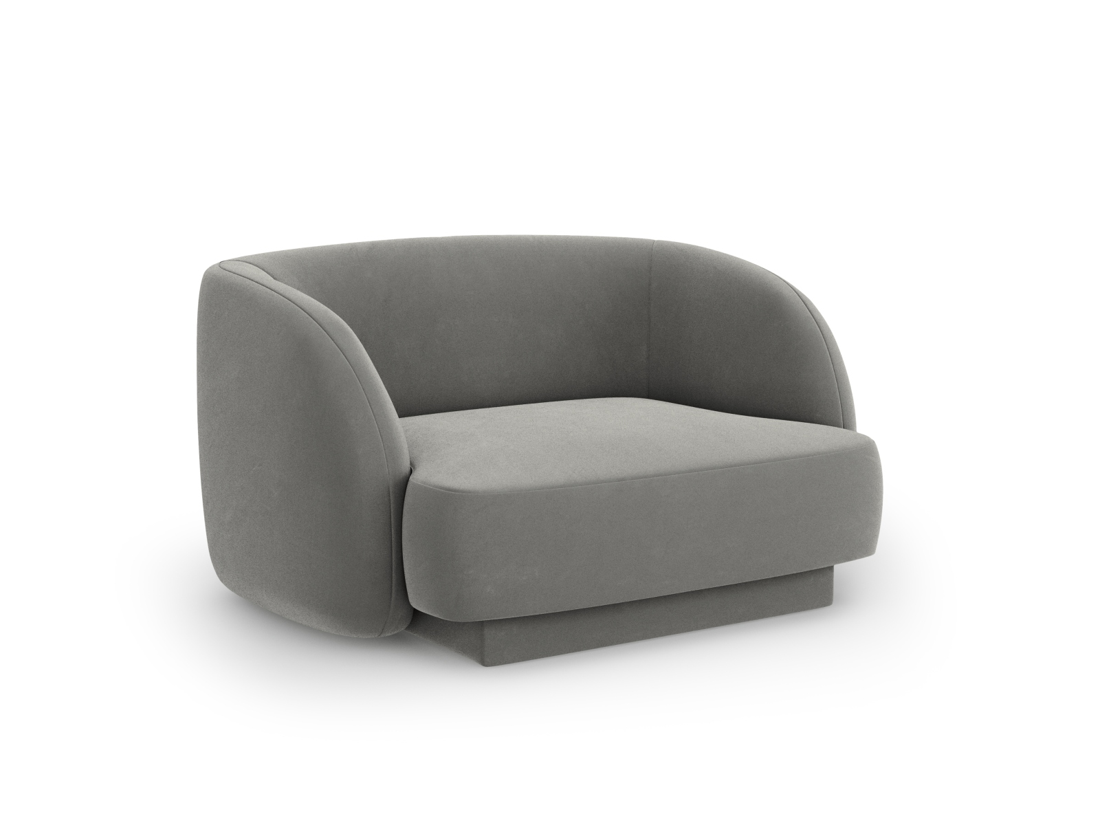 Velvet Armchair, "Miley", 1 Seat, 103x90x70