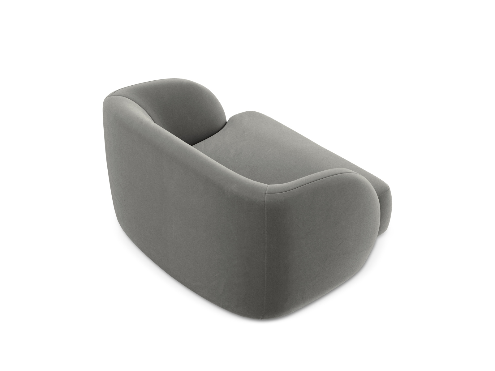 Velvet Armchair, "Miley", 1 Seat, 103x90x70