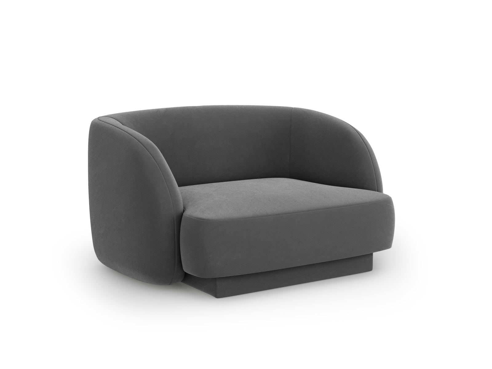 Velvet Armchair, "Miley", 1 Seat, 103x90x70