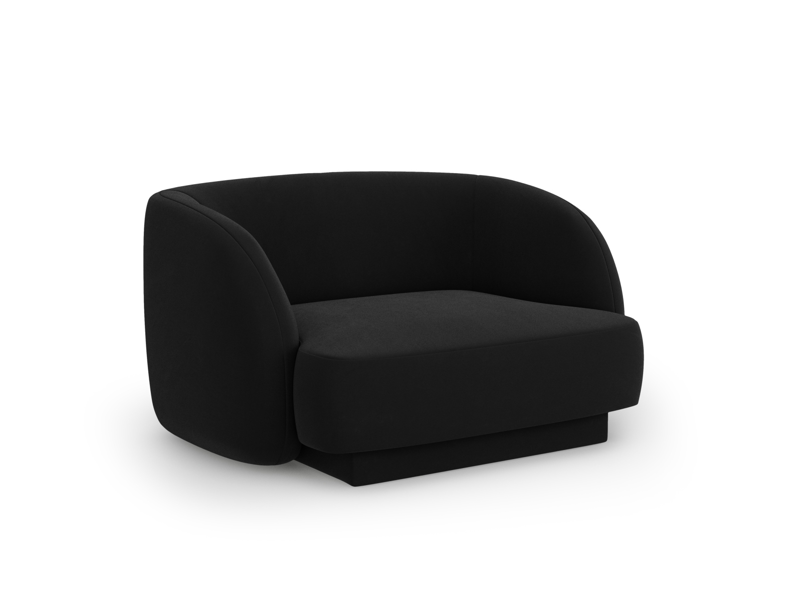 Velvet Armchair, "Miley", 1 Seat, 103x90x70