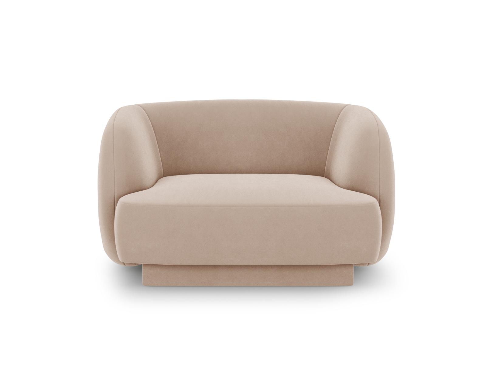 Velvet Armchair, "Miley", 1 Seat, 103x90x70