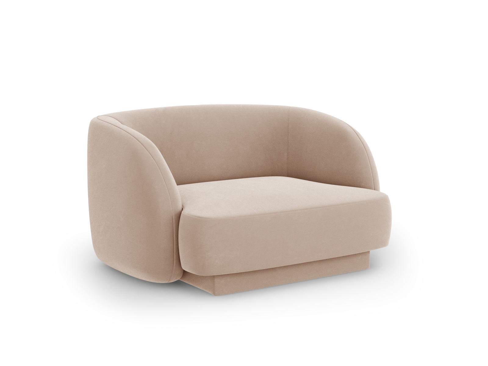Velvet Armchair, "Miley", 1 Seat, 103x90x70