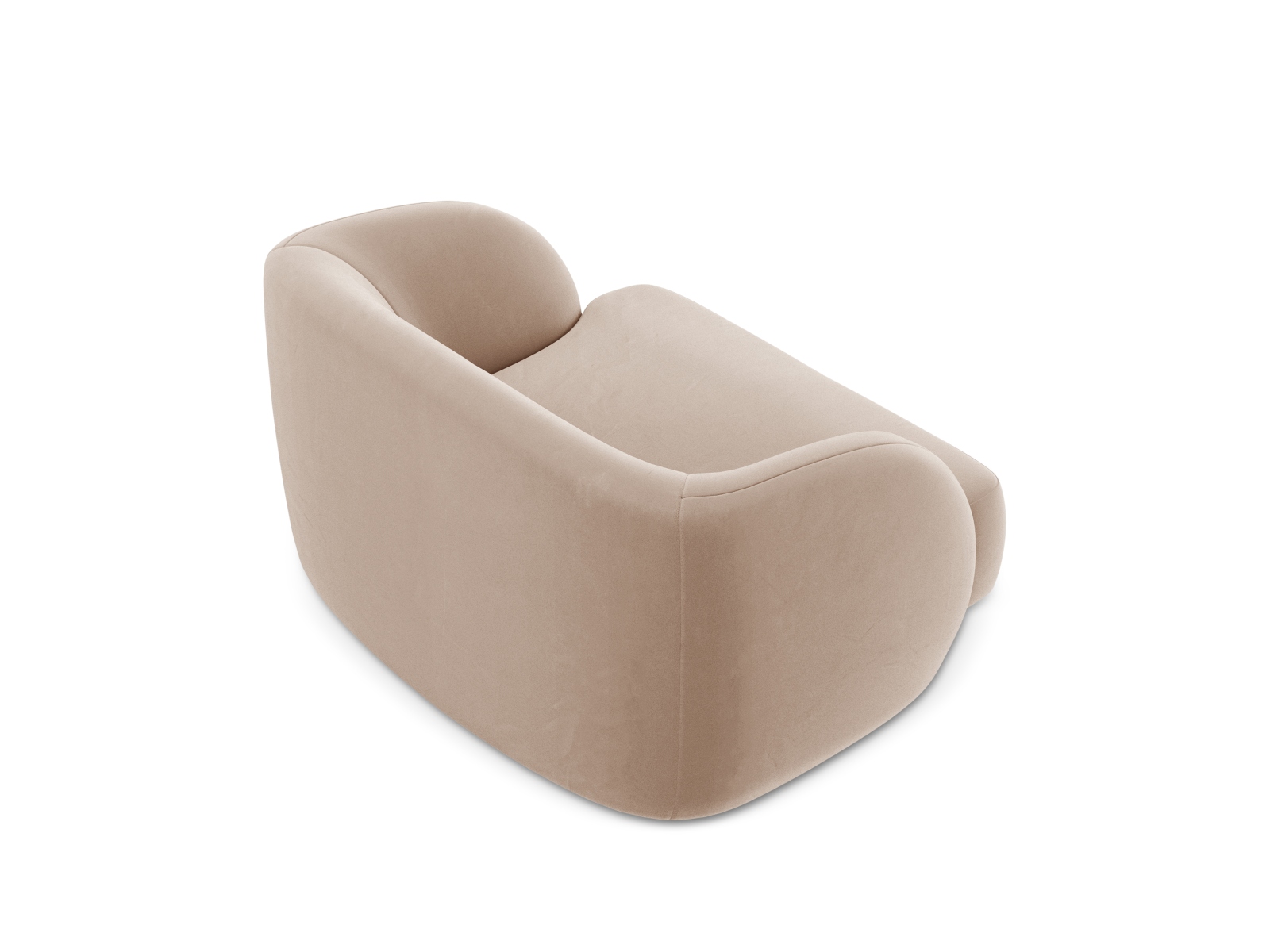 Velvet Armchair, "Miley", 1 Seat, 103x90x70