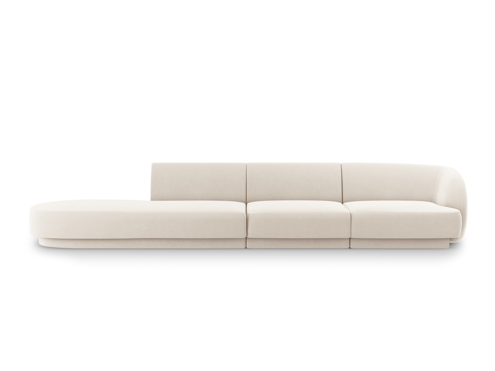 Left Velvet Sofa, "Miley", 4 Seats, 323x90x70