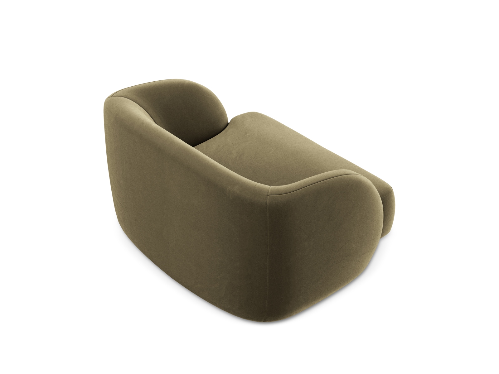 Velvet Armchair, "Miley", 1 Seat, 103x90x70