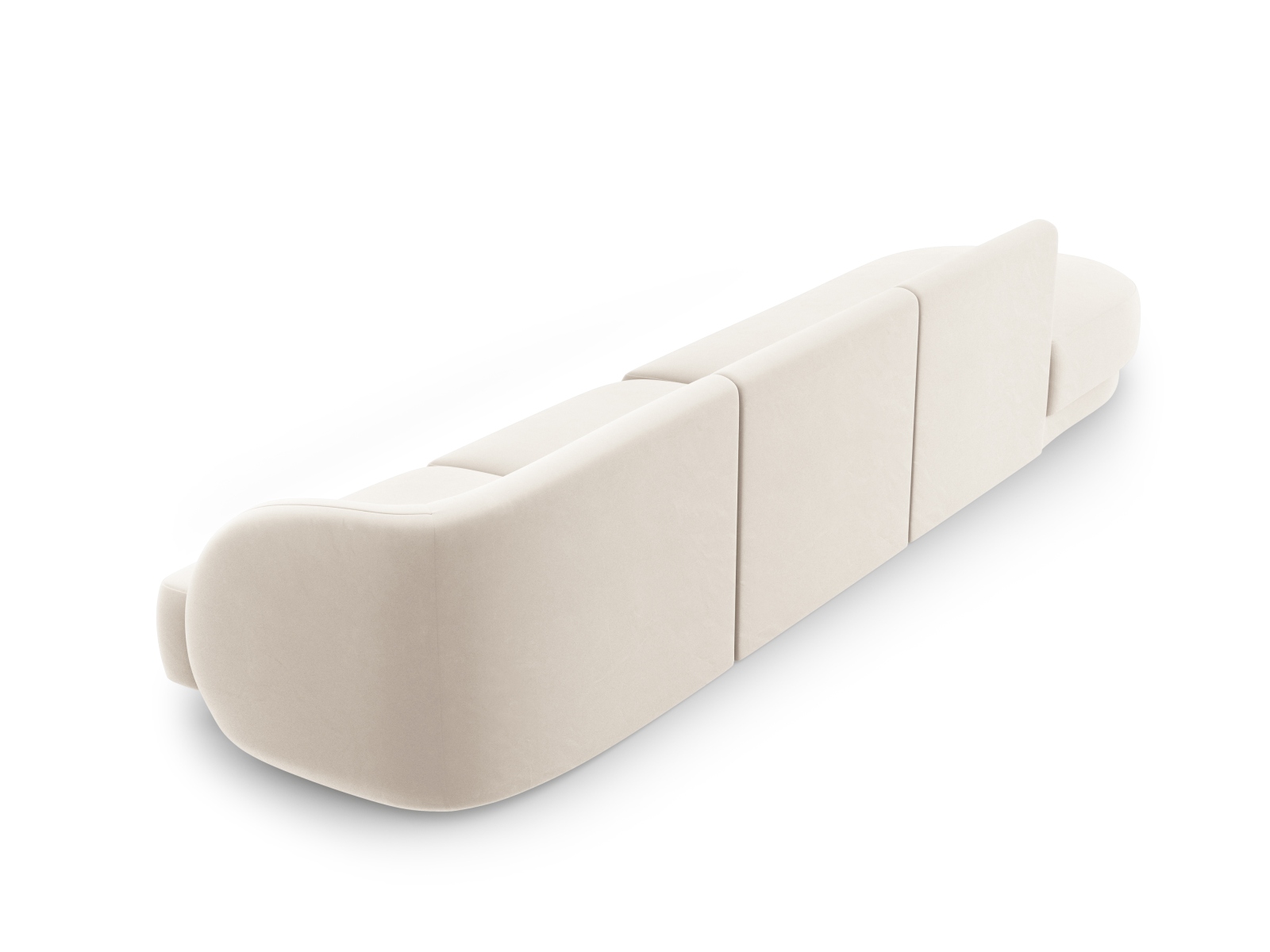 Left Velvet Sofa, "Miley", 4 Seats, 323x90x70