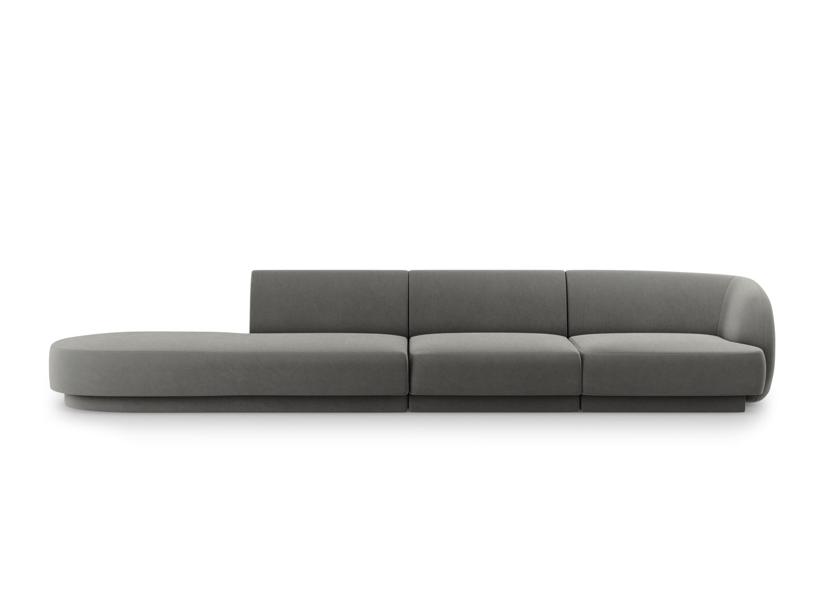 Left Velvet Sofa, "Miley", 4 Seats, 323x90x70