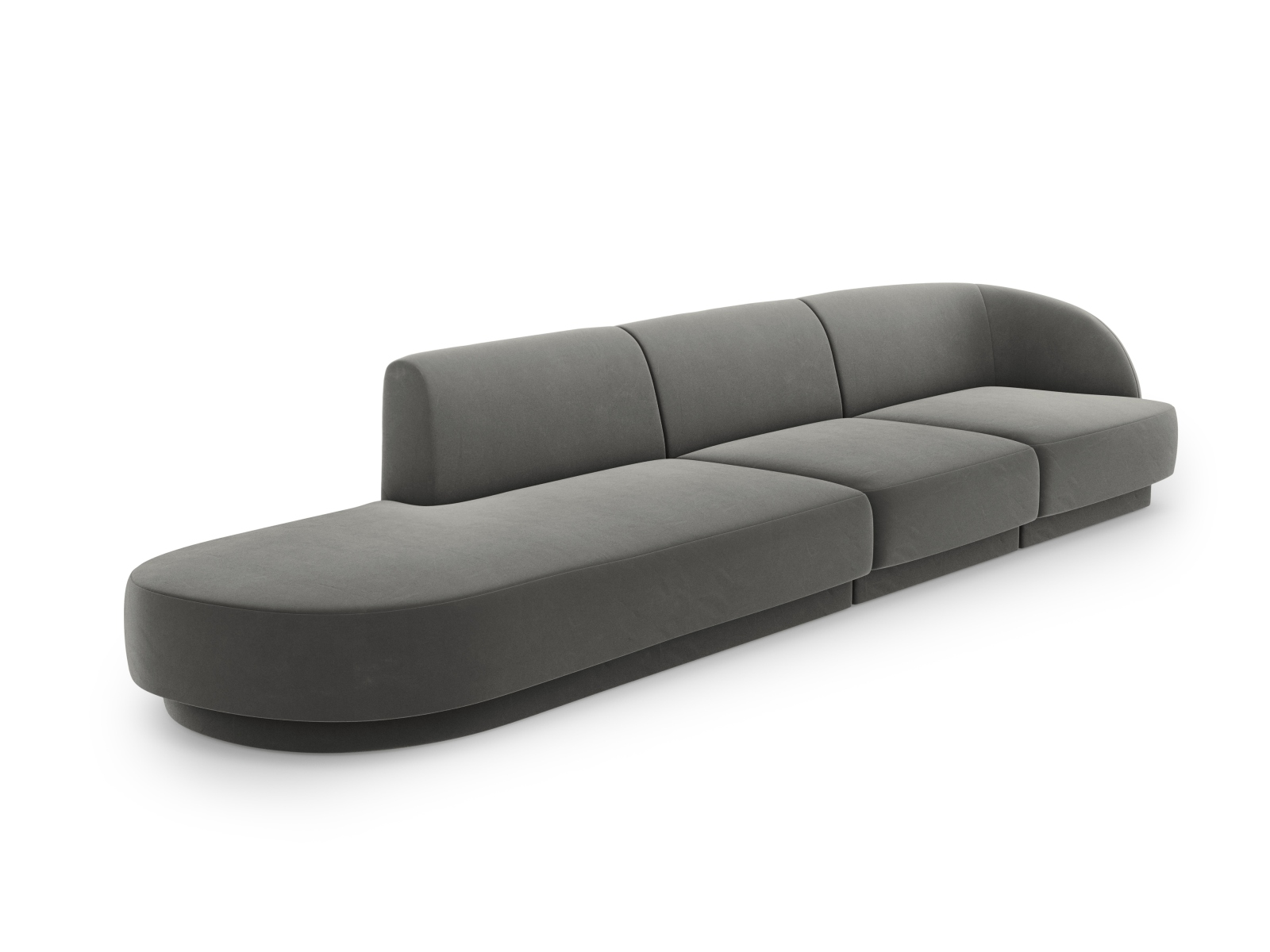 Left Velvet Sofa, "Miley", 4 Seats, 323x90x70