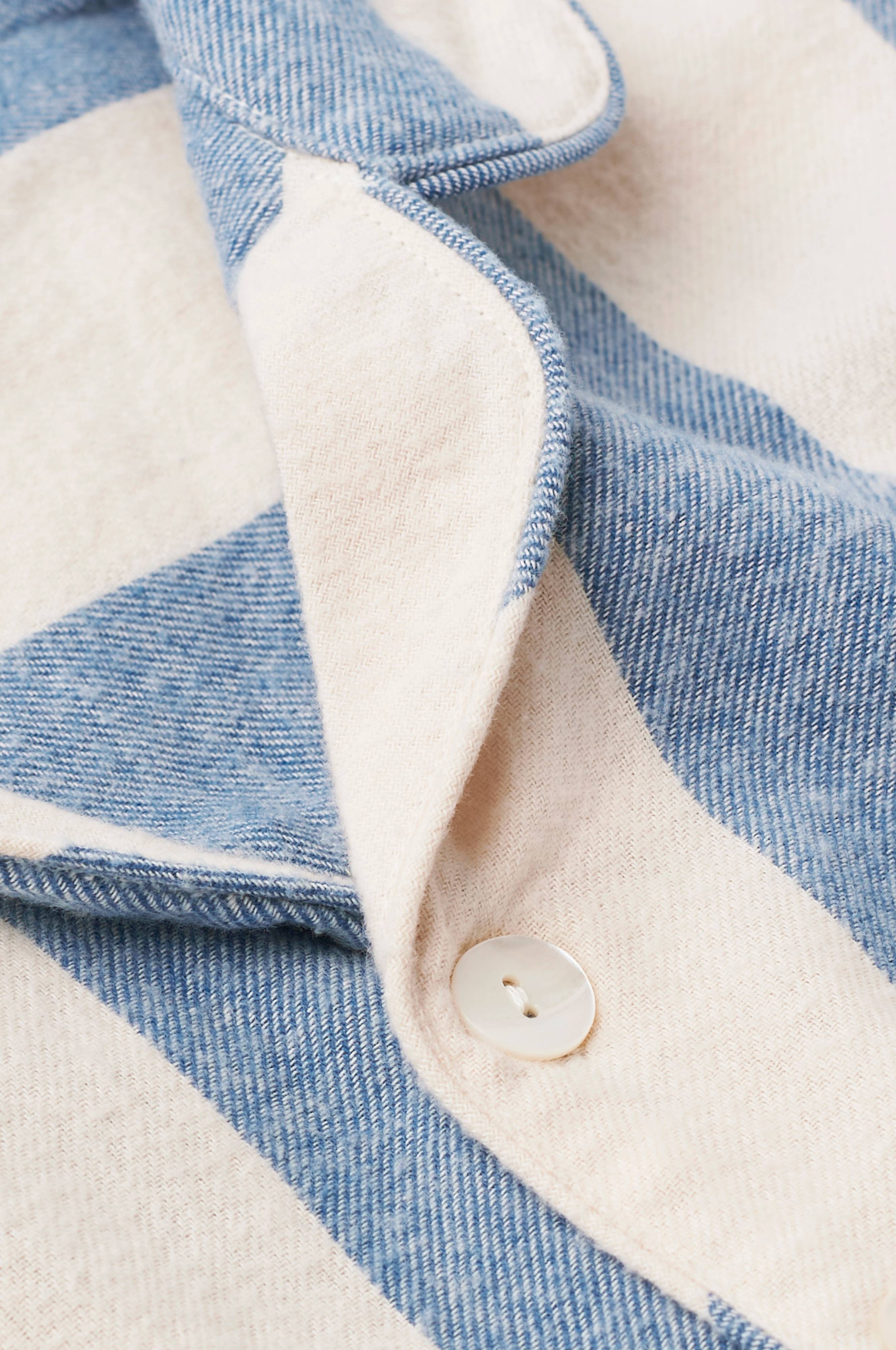 Nattskjorte Valerie Block Stripe i bomullsflanell