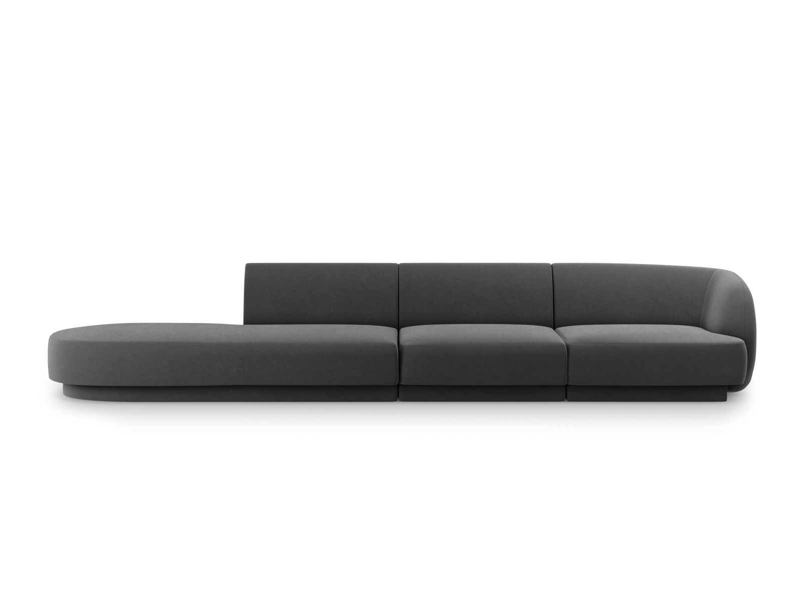 Left Velvet Sofa, "Miley", 4 Seats, 323x90x70