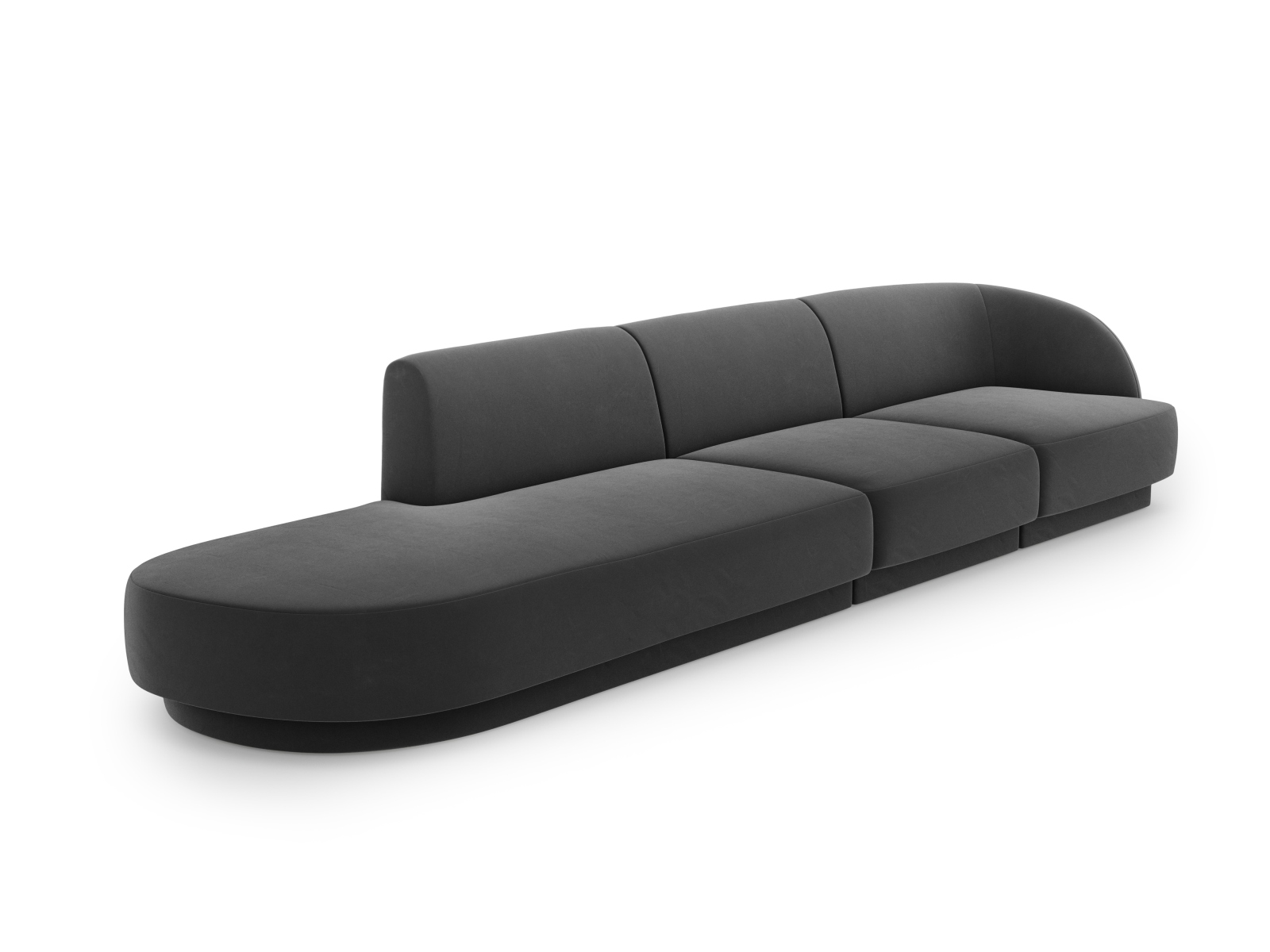 Left Velvet Sofa, "Miley", 4 Seats, 323x90x70