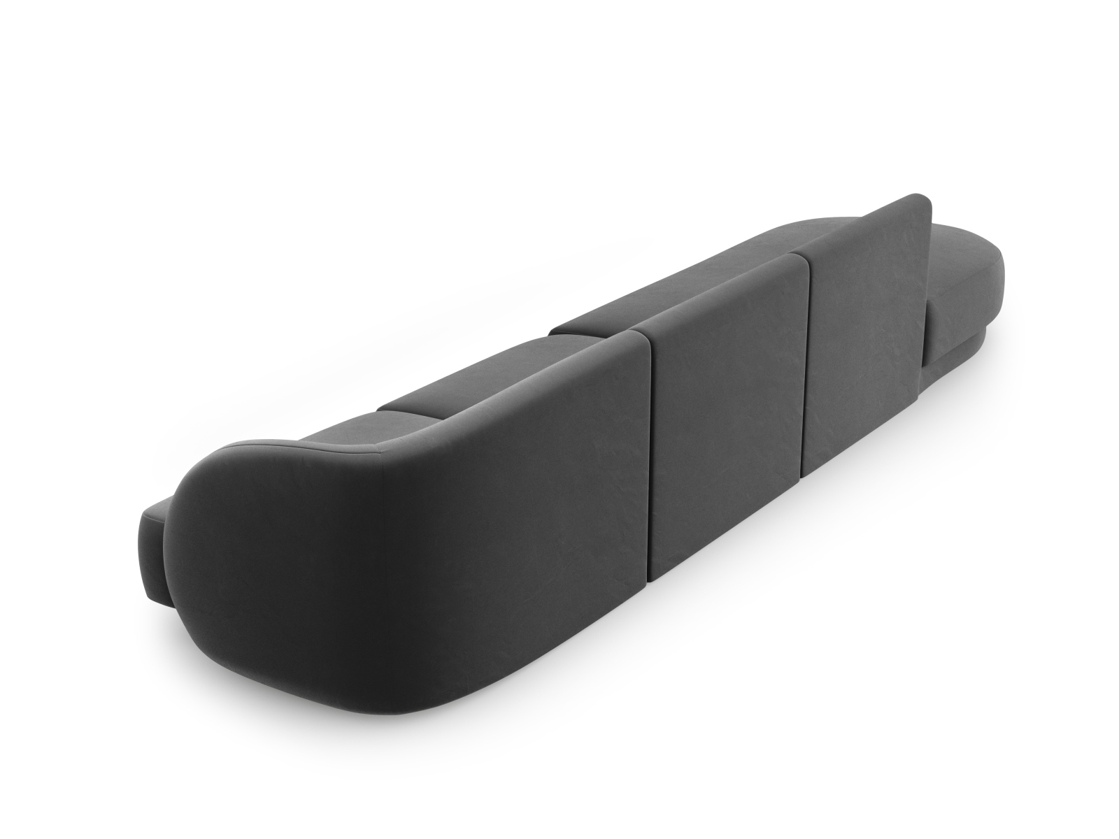 Left Velvet Sofa, "Miley", 4 Seats, 323x90x70