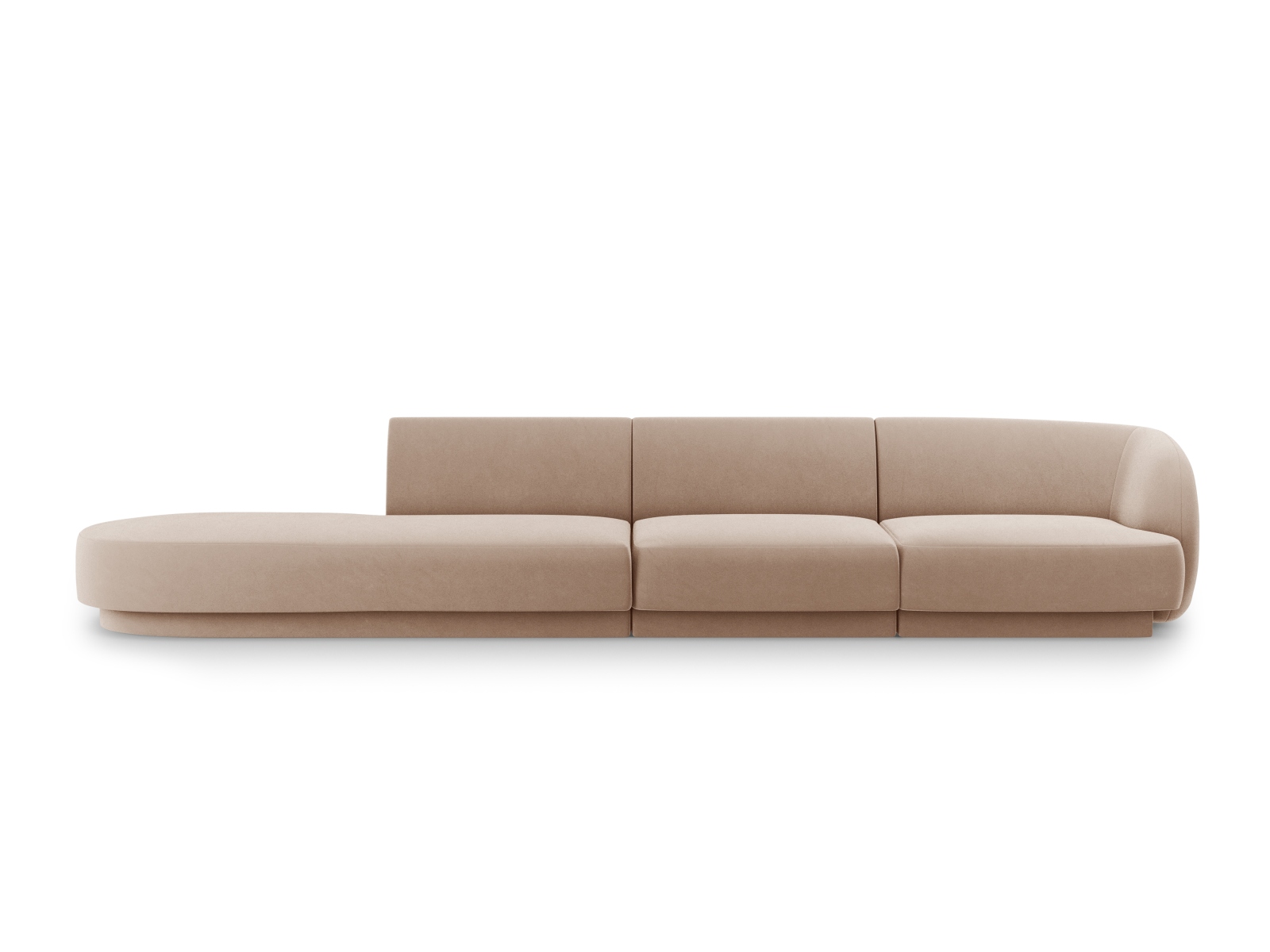 Left Velvet Sofa, "Miley", 4 Seats, 323x90x70