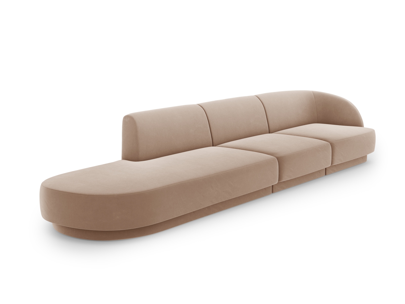 Left Velvet Sofa, "Miley", 4 Seats, 323x90x70