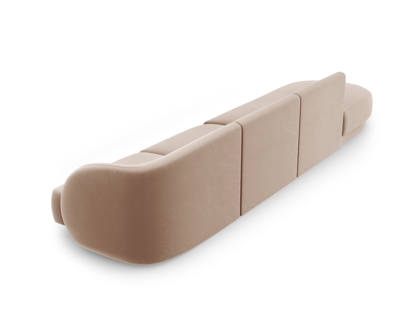 Left Velvet Sofa, "Miley", 4 Seats, 323x90x70