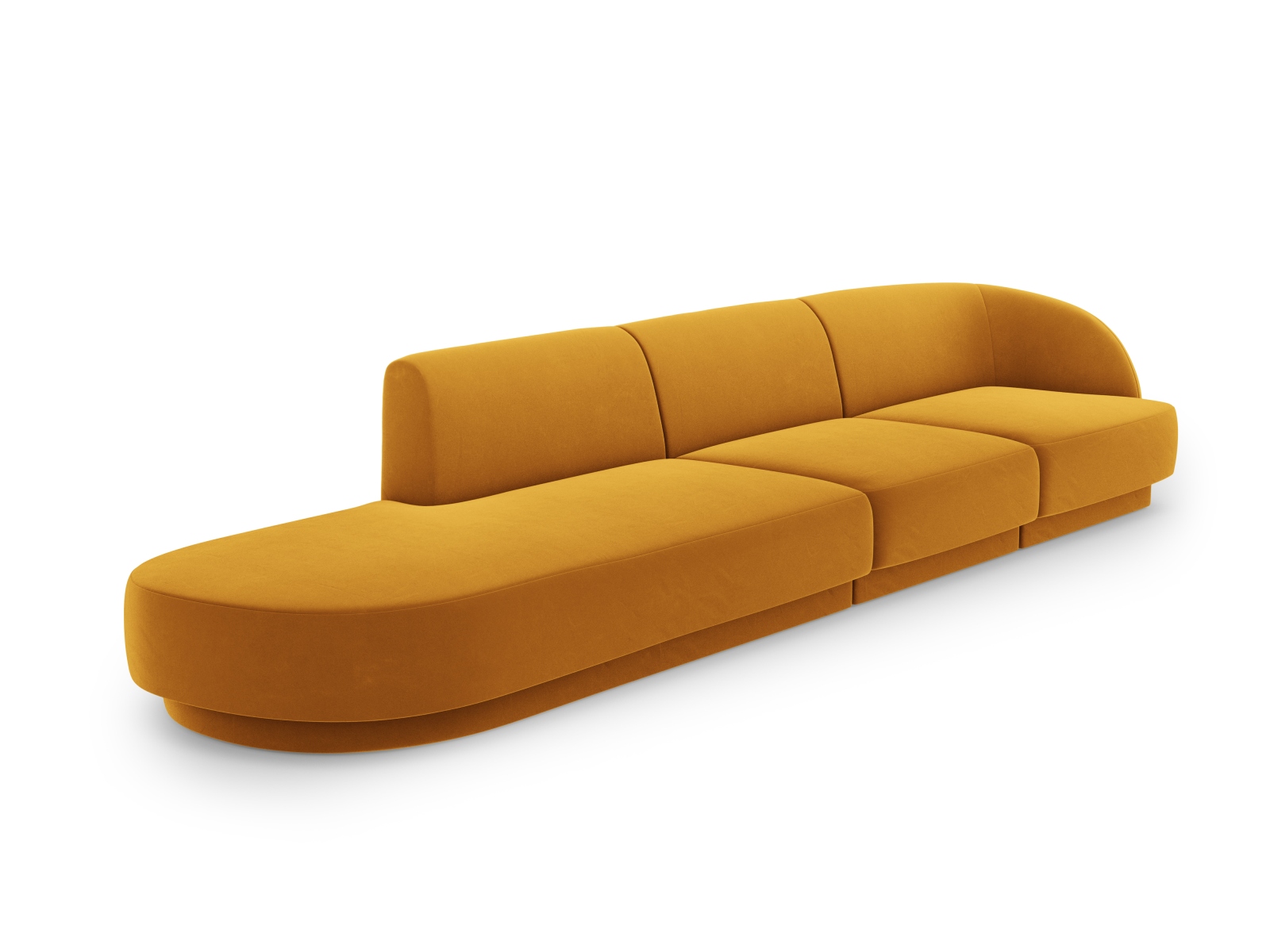 Left Velvet Sofa, "Miley", 4 Seats, 323x90x70