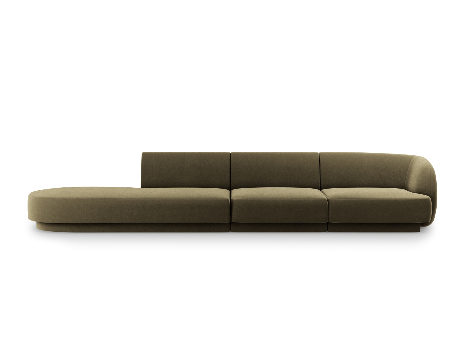 Left Velvet Sofa, "Miley", 4 Seats, 323x90x70