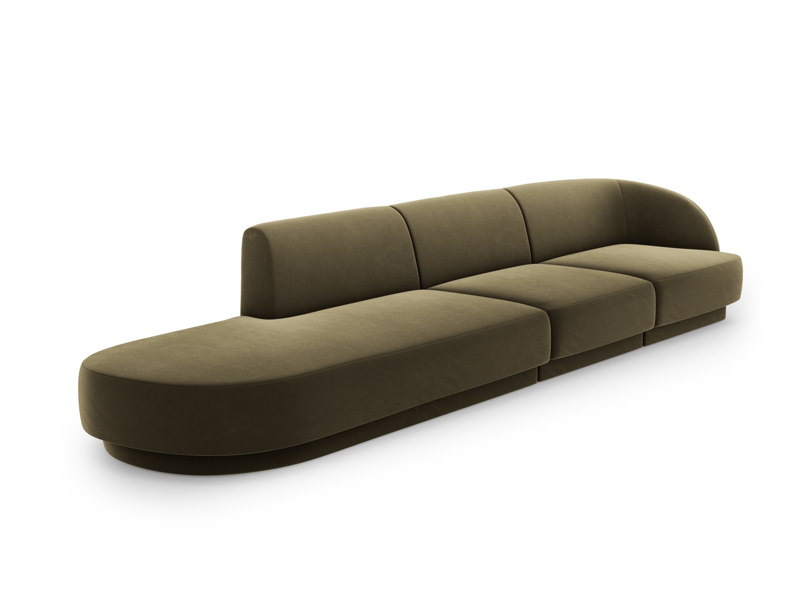 Left Velvet Sofa, "Miley", 4 Seats, 323x90x70