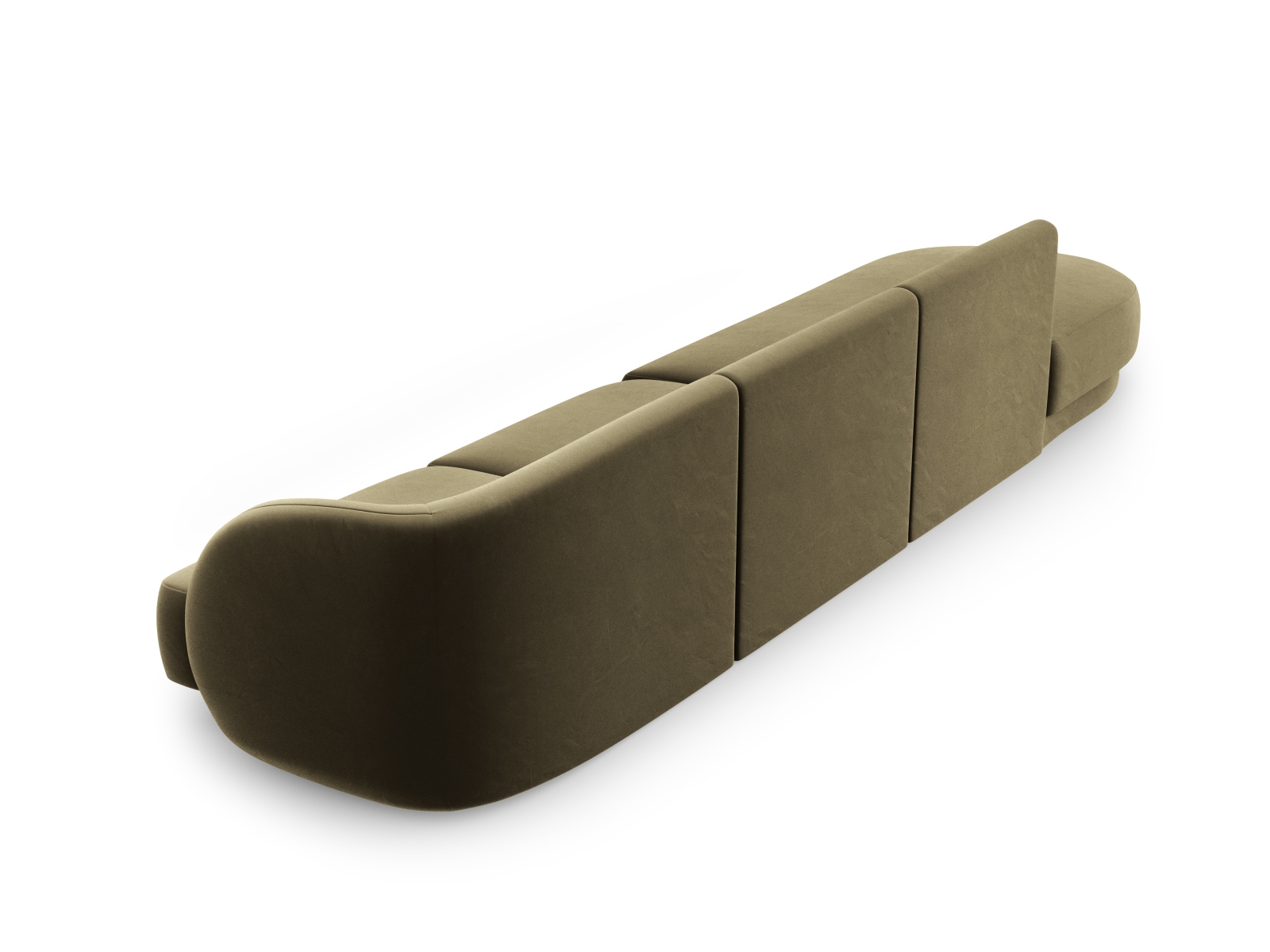 Left Velvet Sofa, "Miley", 4 Seats, 323x90x70