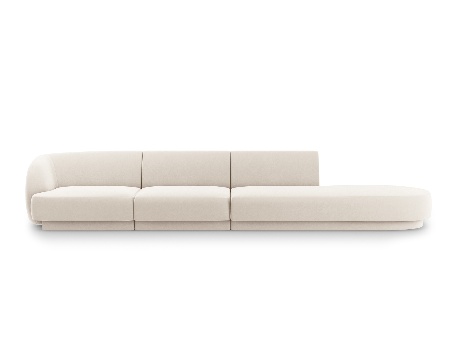 Right Velvet Sofa, "Miley", 4 Seats, 323x90x70