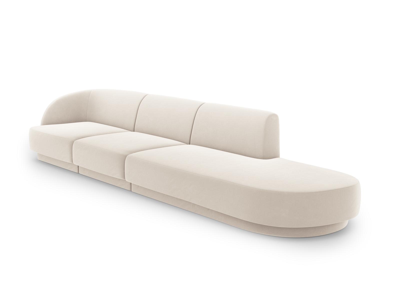 Right Velvet Sofa, "Miley", 4 Seats, 323x90x70