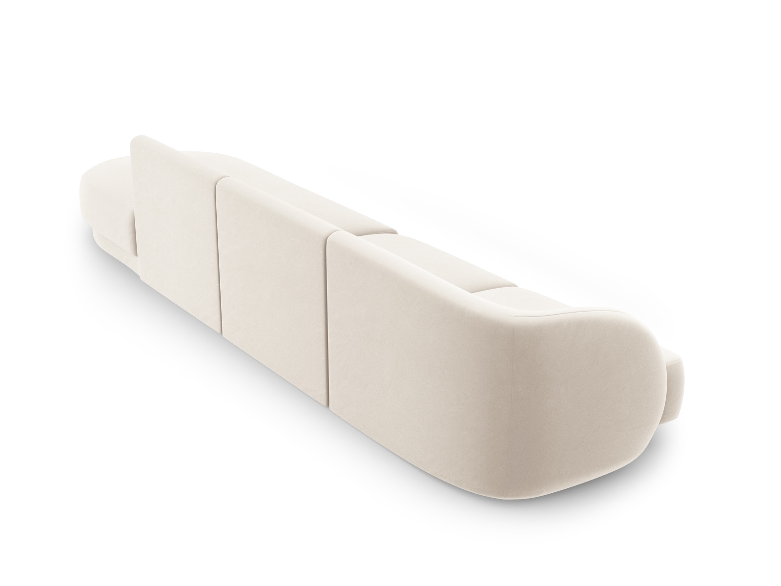 Right Velvet Sofa, "Miley", 4 Seats, 323x90x70