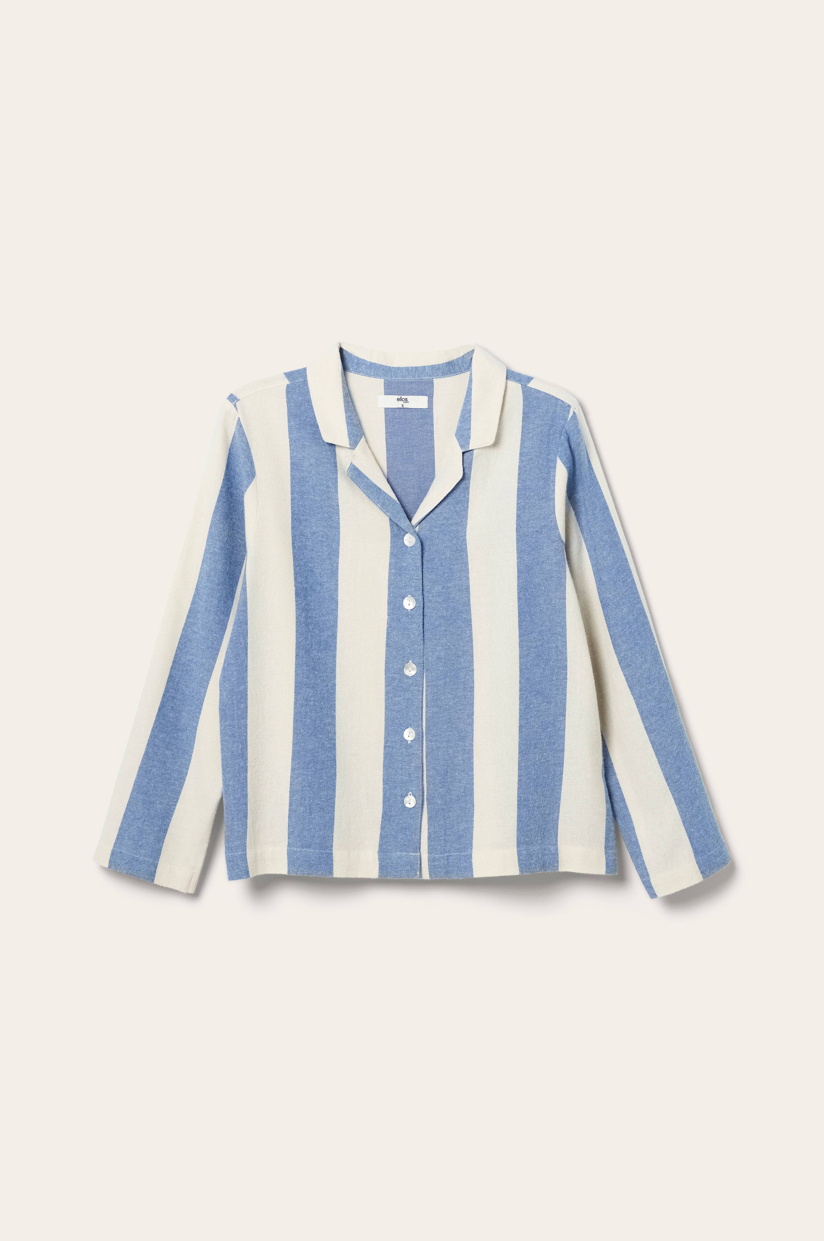 Pysjamasskjorte Valerie Block Stripe Long Sleeve