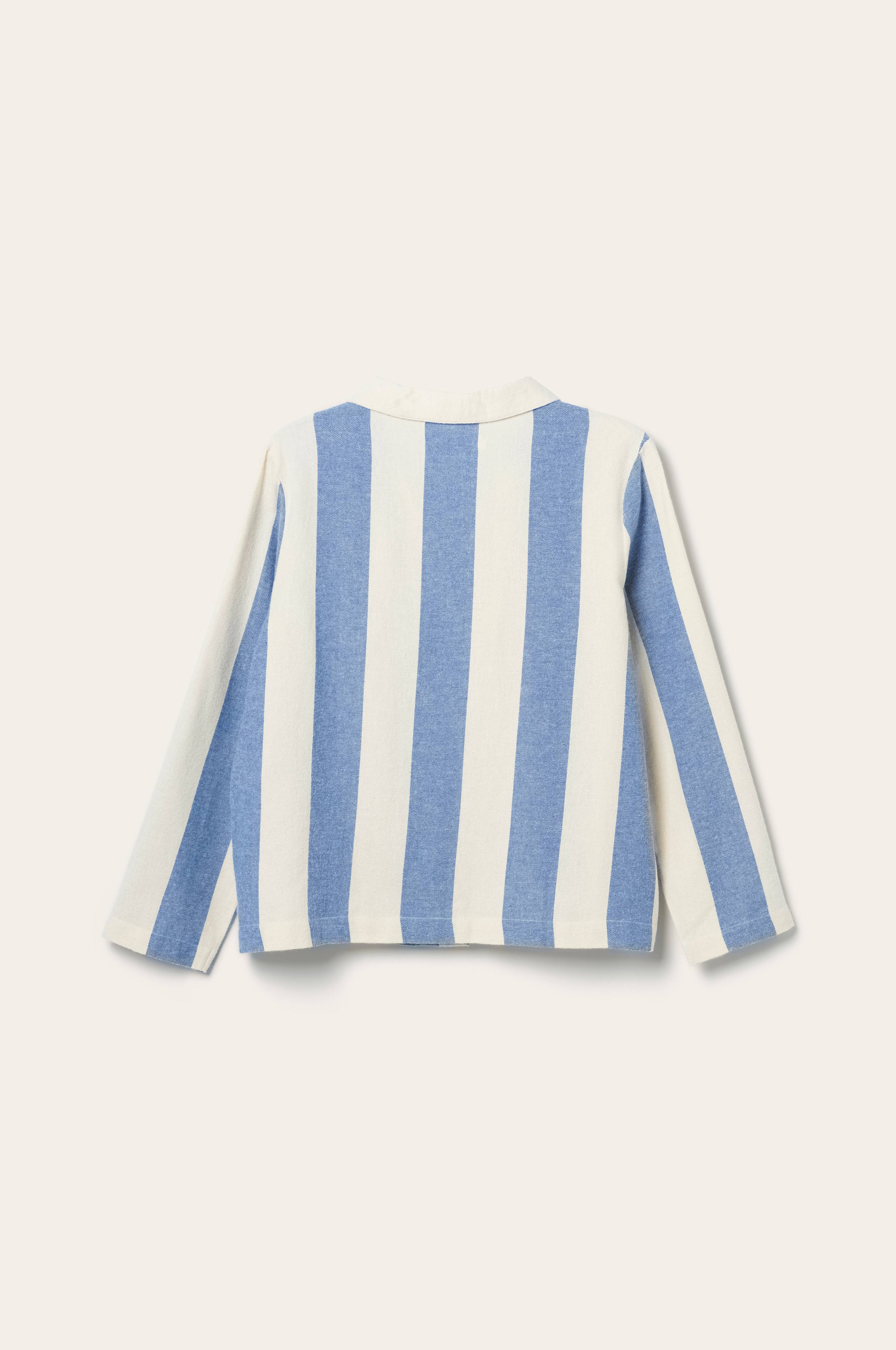 Pysjamasskjorte Valerie Block Stripe Long Sleeve
