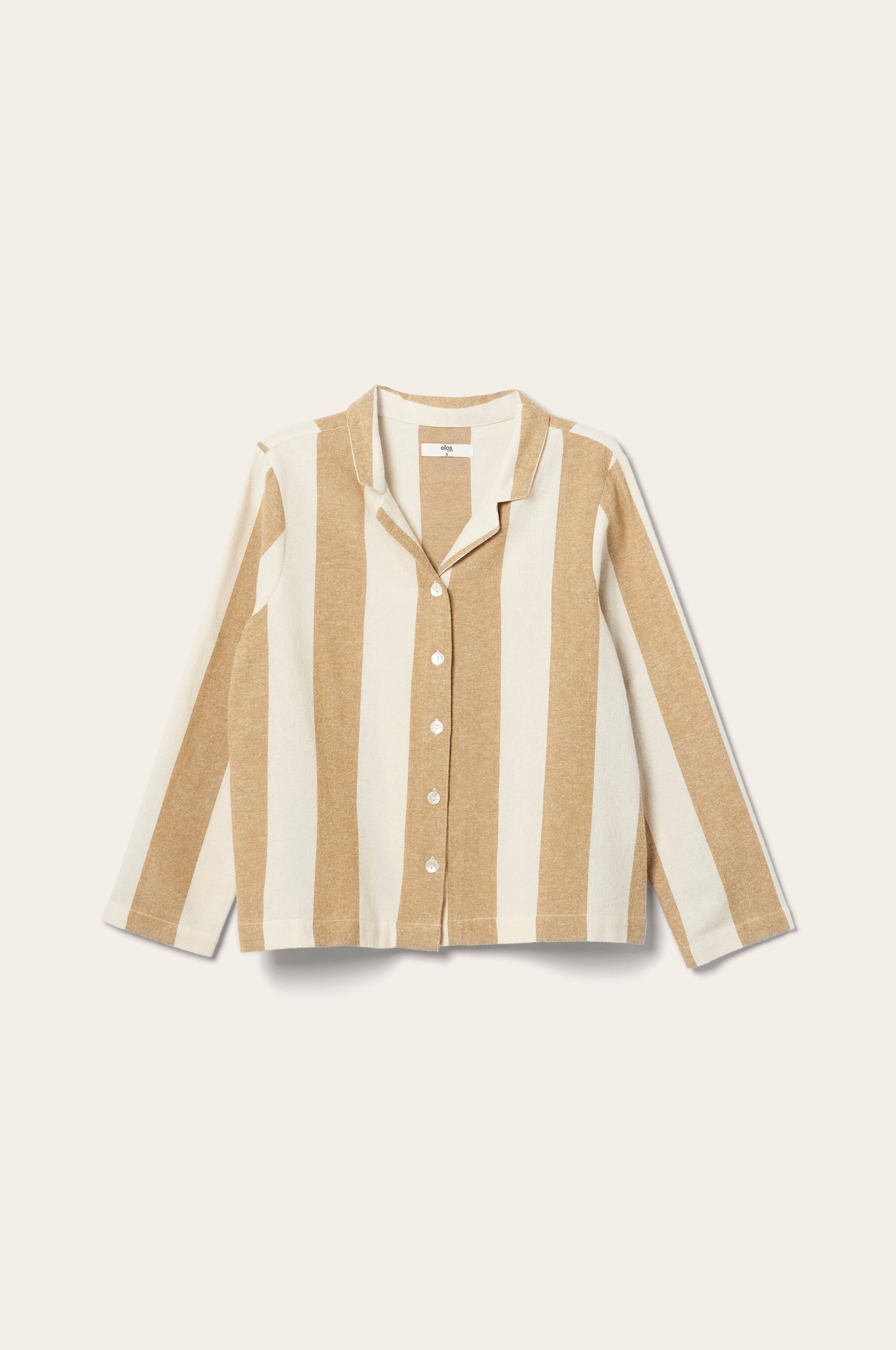 Pysjamasskjorte Valerie Block Stripe Long Sleeve